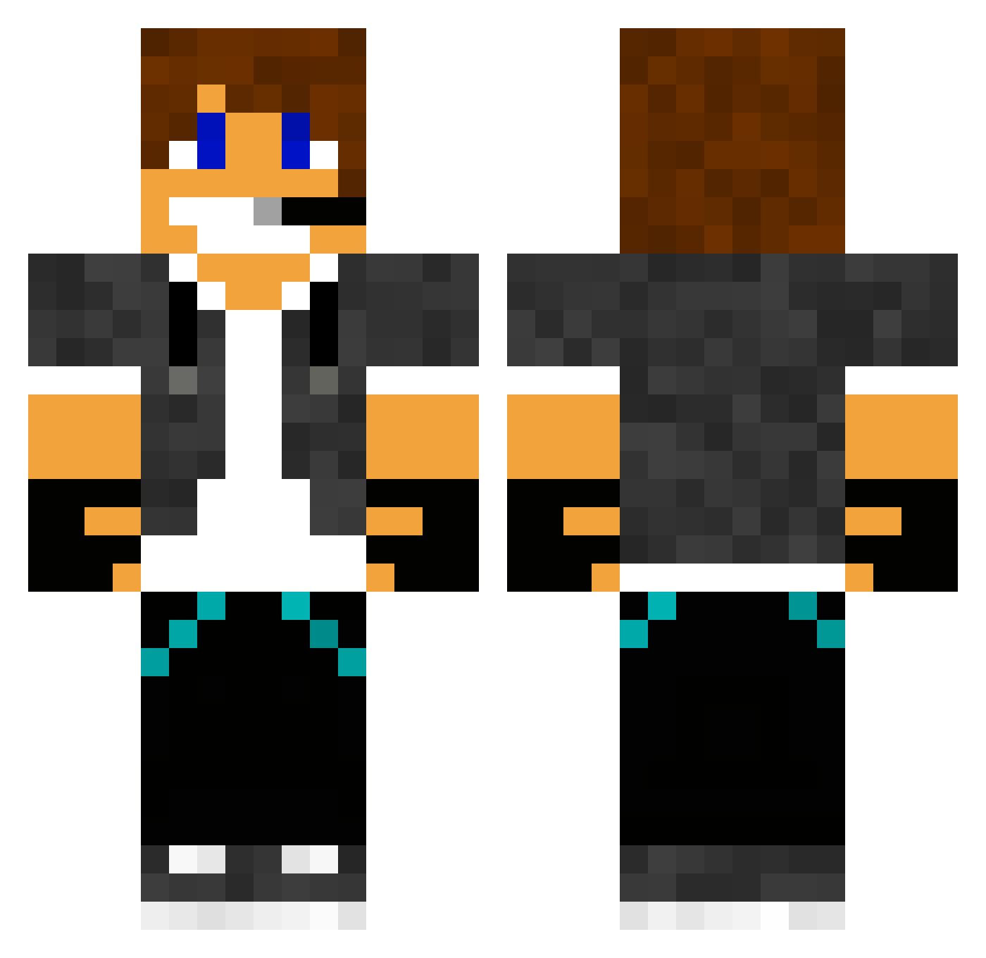 Keel Minecraft skin, front and back view