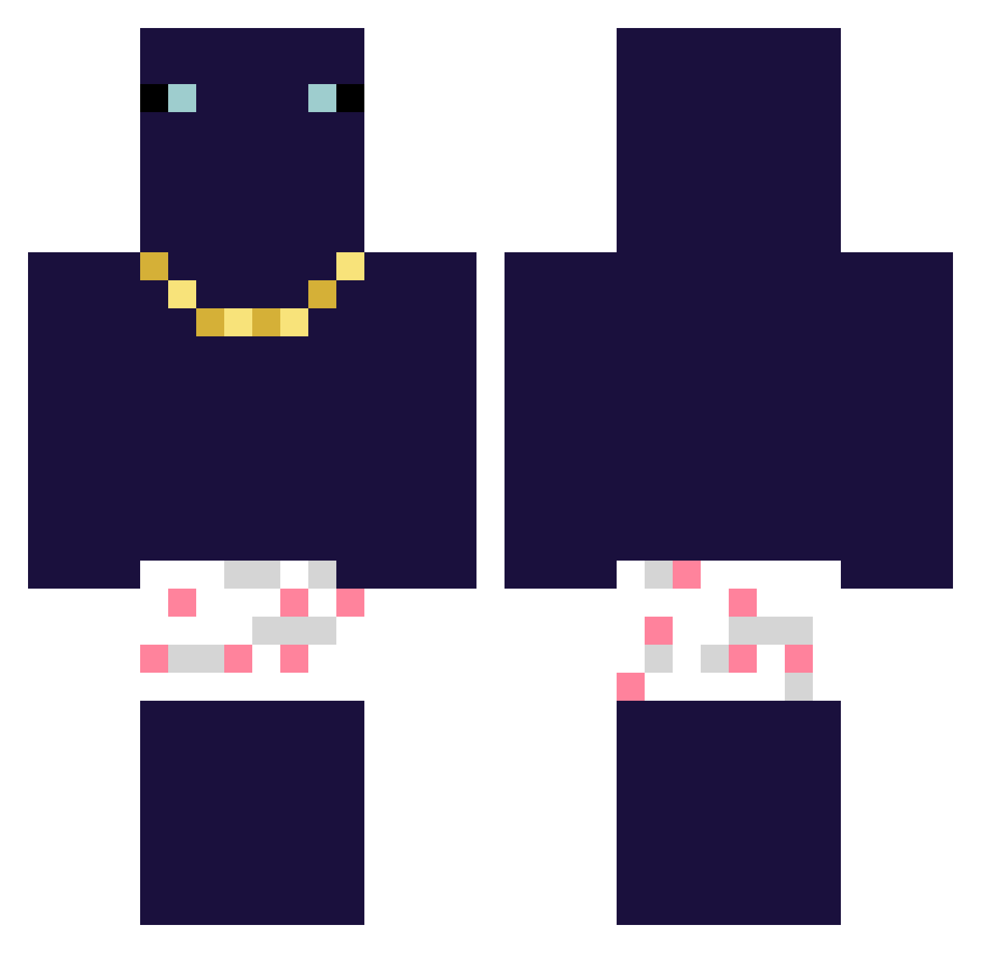pr0_King Minecraft skin, front and back view