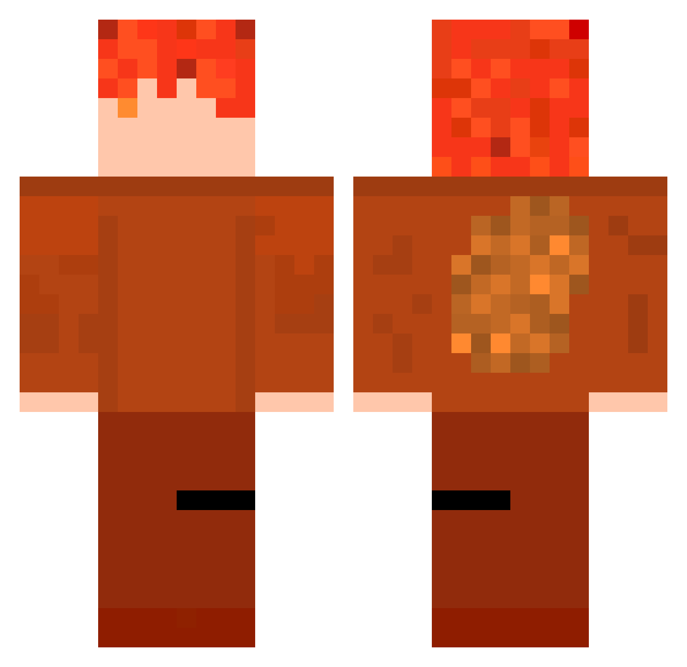 chipshers Minecraft skin, front and back view