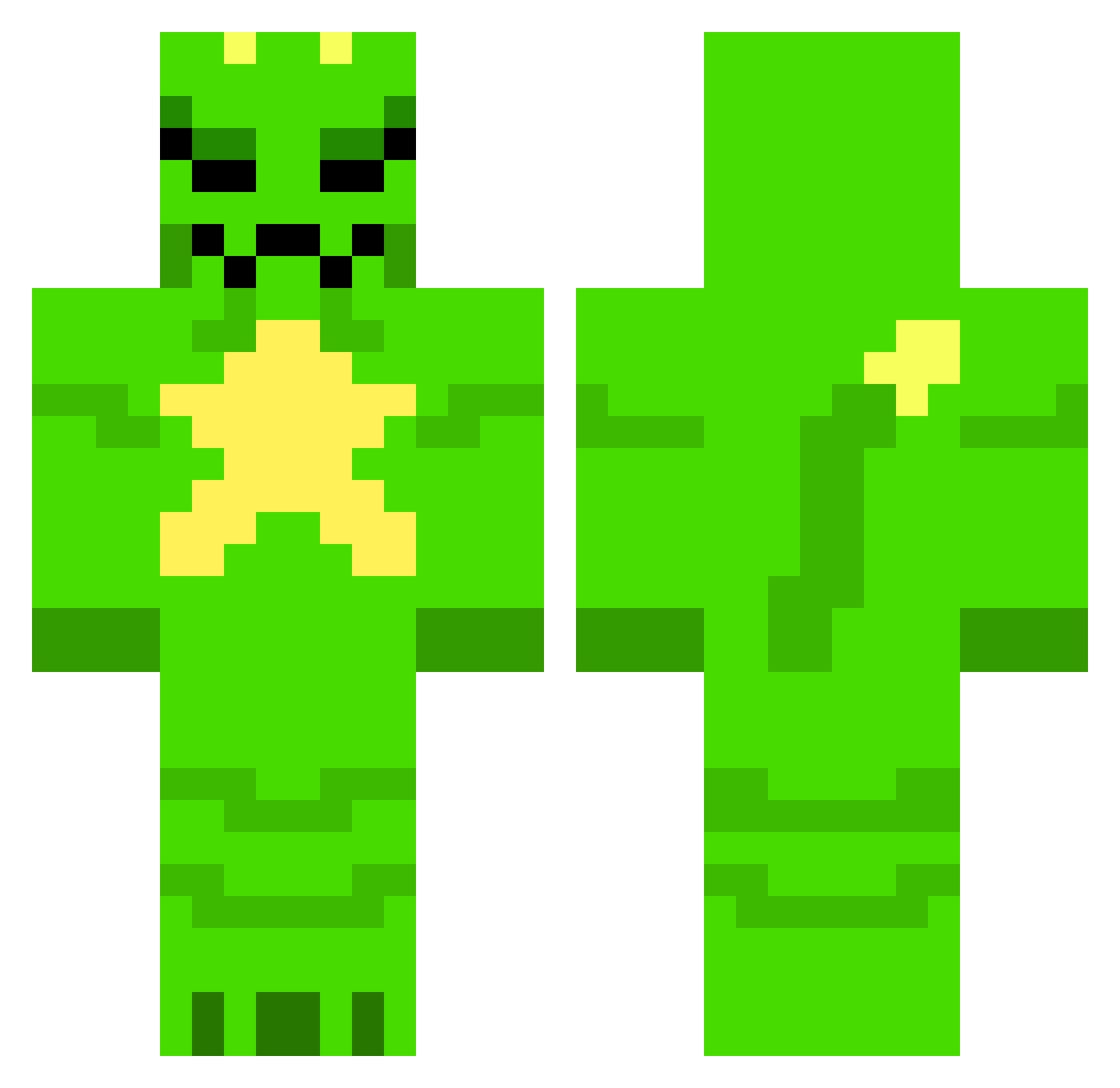 Zaffusy Minecraft skin, front and back view
