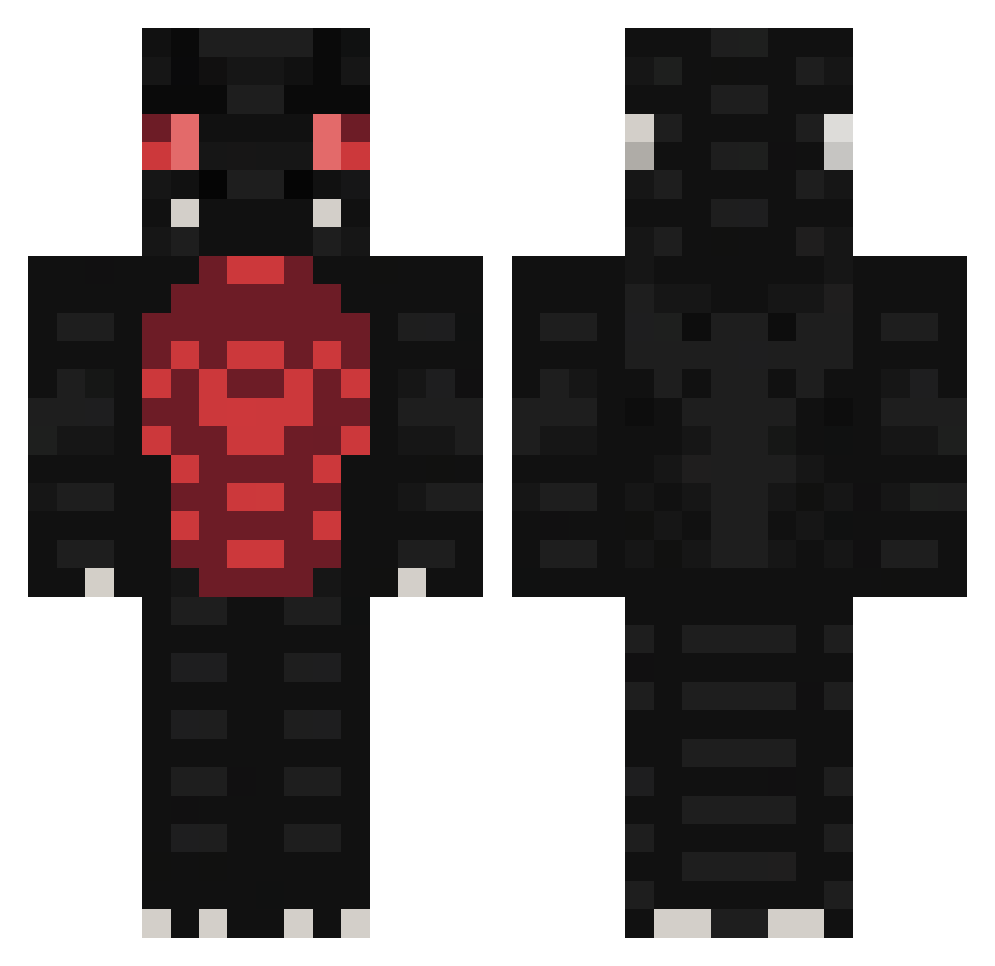 An_La Minecraft skin, front and back view