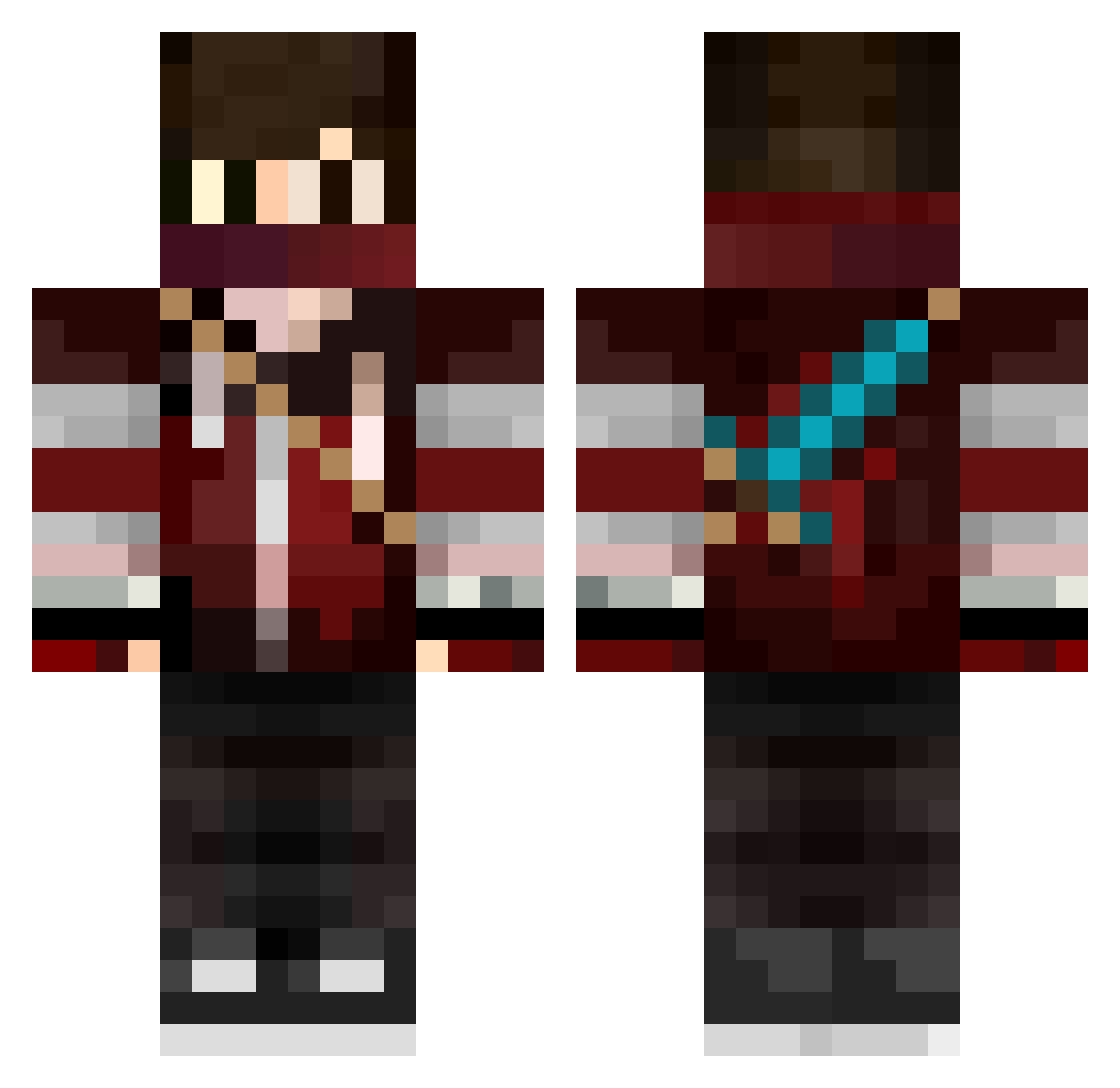 radJAD84 Minecraft skin, front and back view