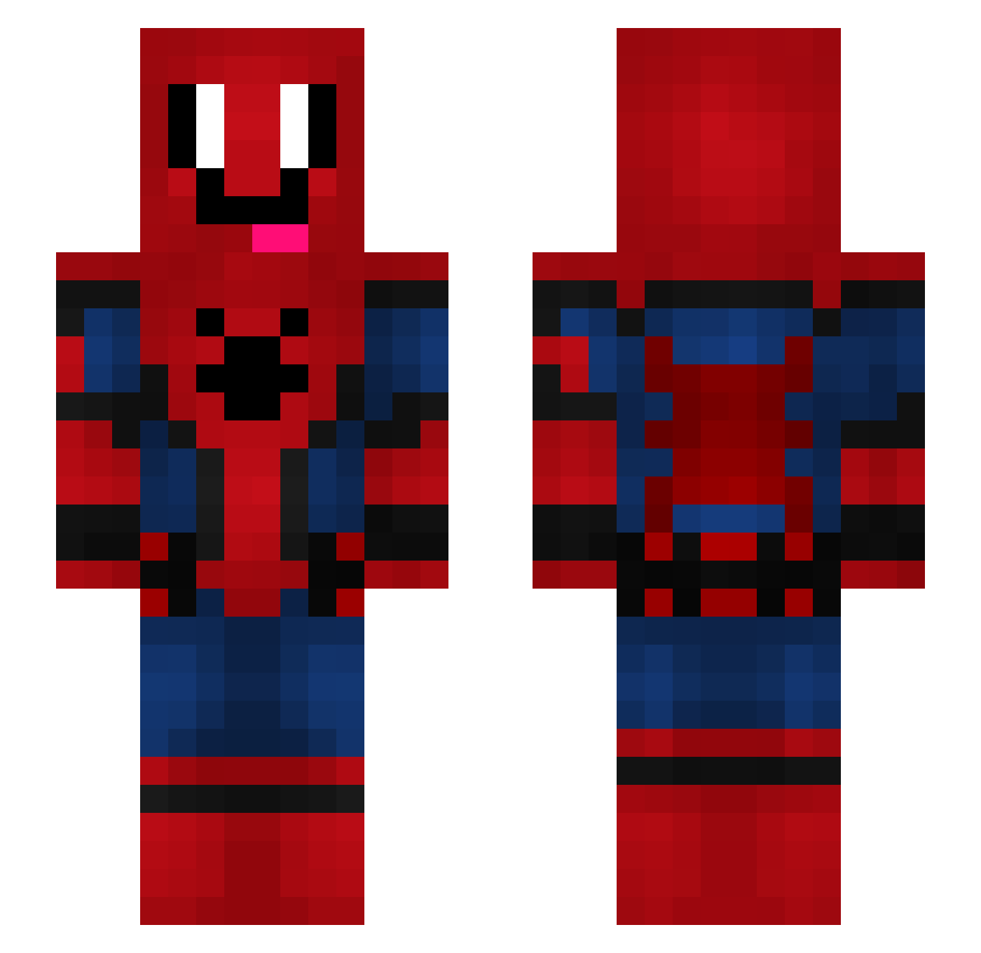NIGHTZK Minecraft skin, front and back view