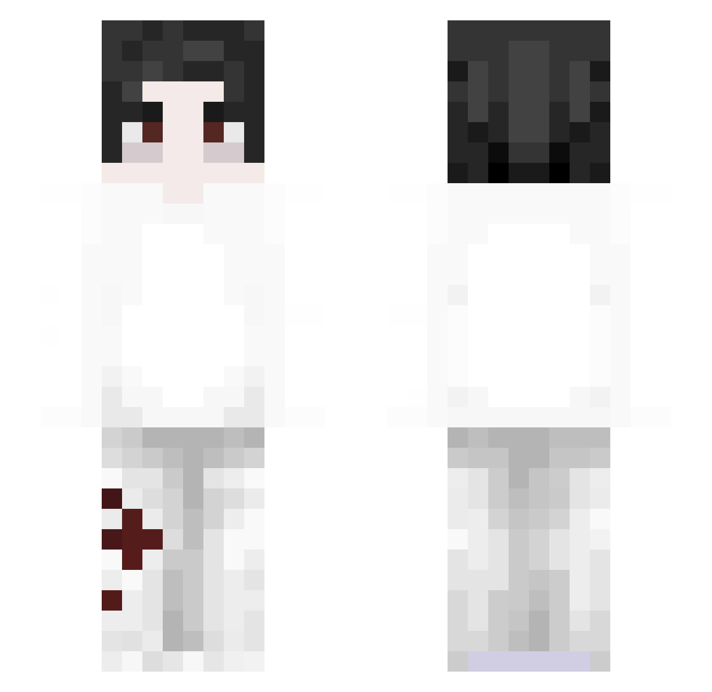 shixxeeee Minecraft skin, front and back view