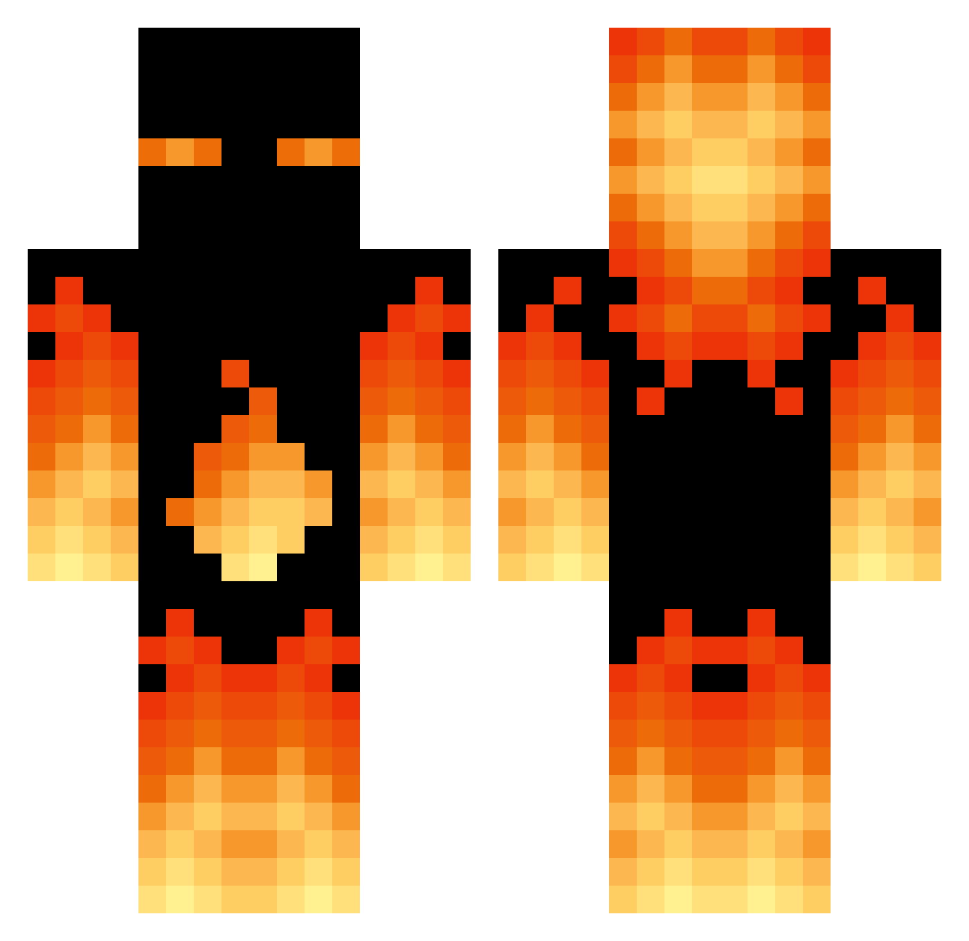 Bburny Minecraft skin, front and back view