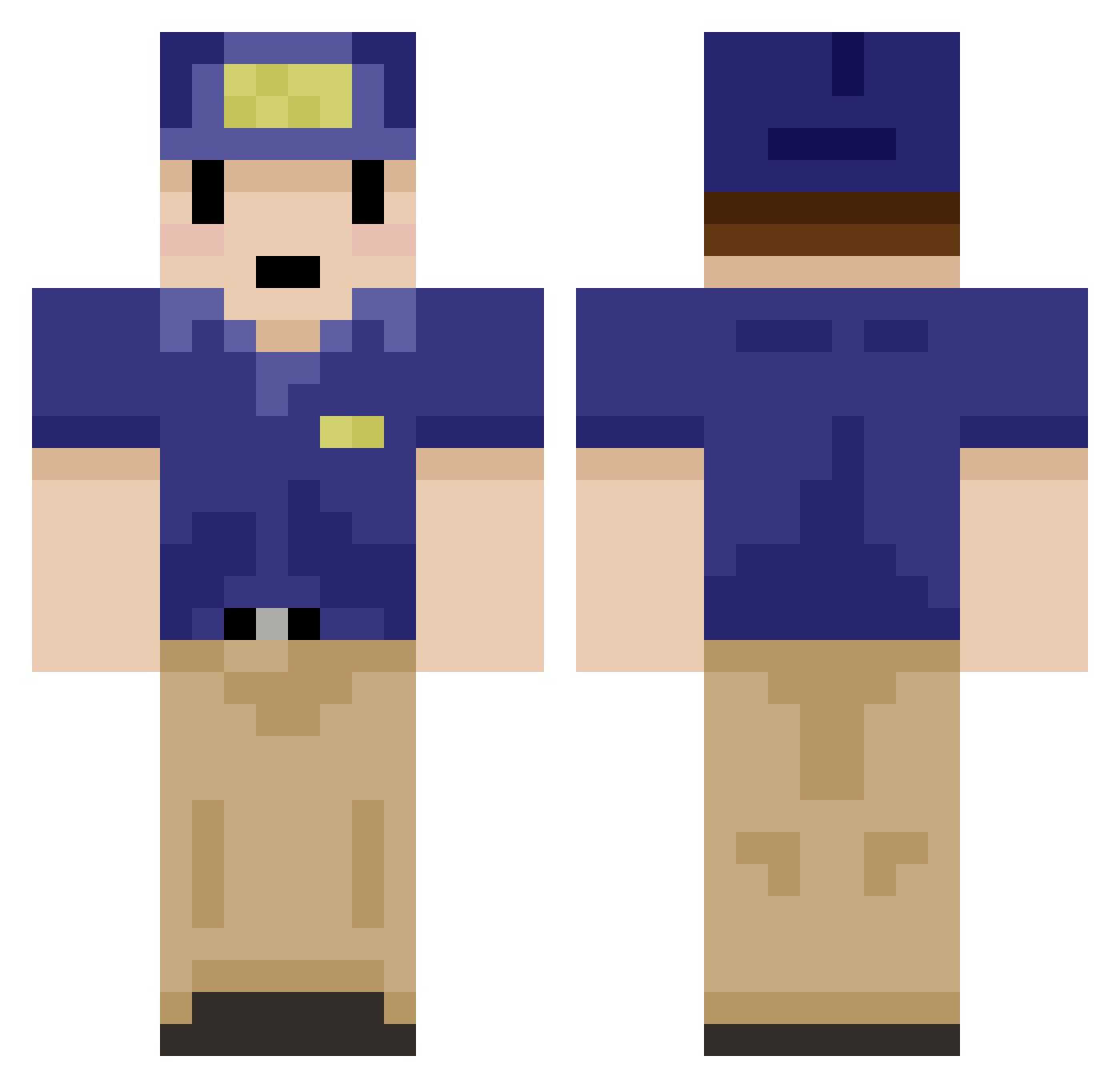 movinNgroovin Minecraft skin, front and back view