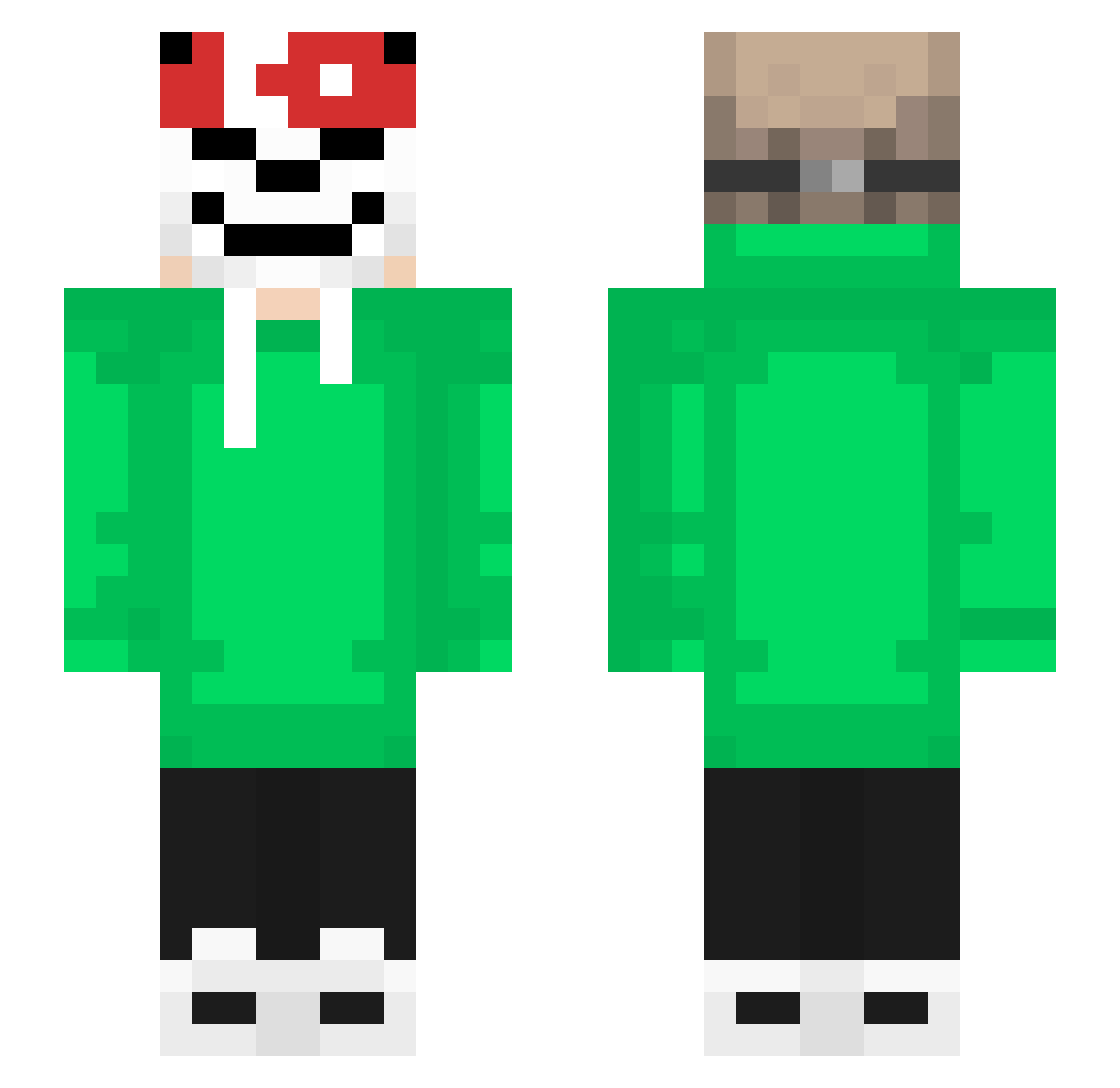 OCEANMAN_XD Minecraft skin, front and back view