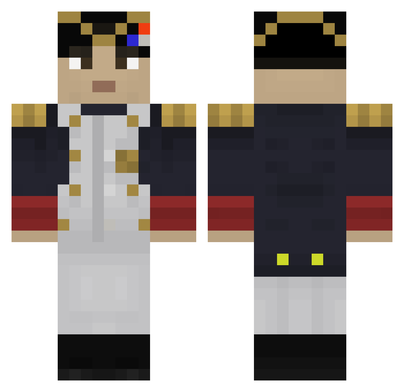 YakovTsoii Minecraft skin, front and back view