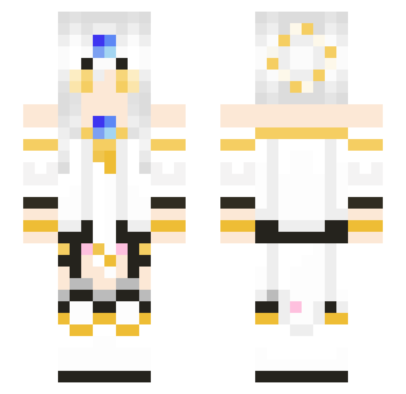 Zeteros Minecraft skin, front and back view