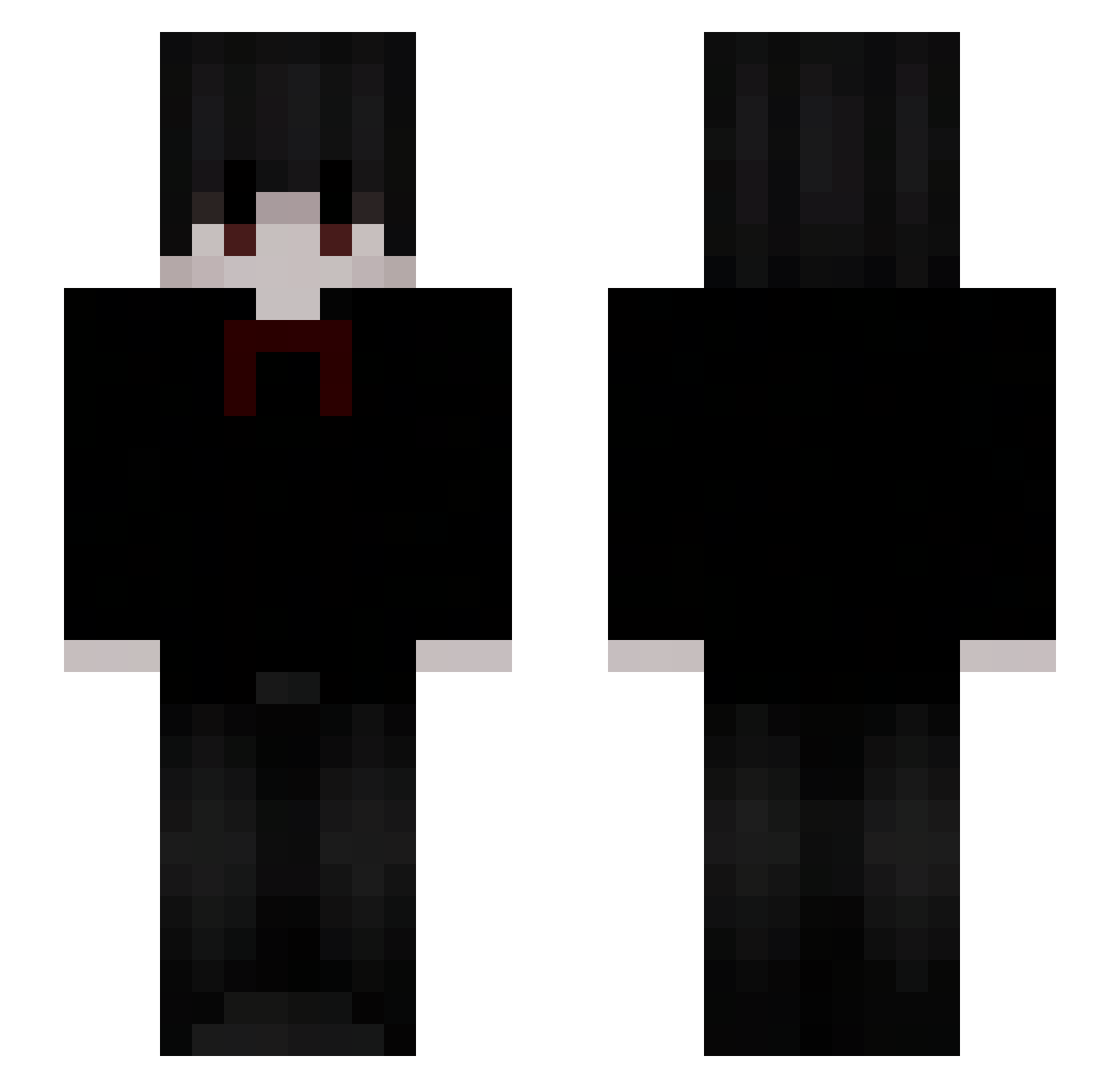 hermeti Minecraft skin, front and back view