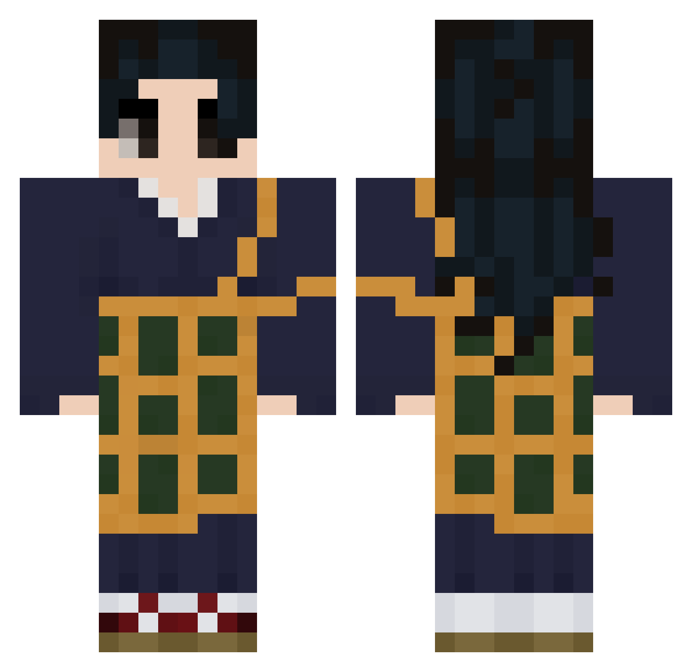 MinecrafterAleks Minecraft skin, front and back view