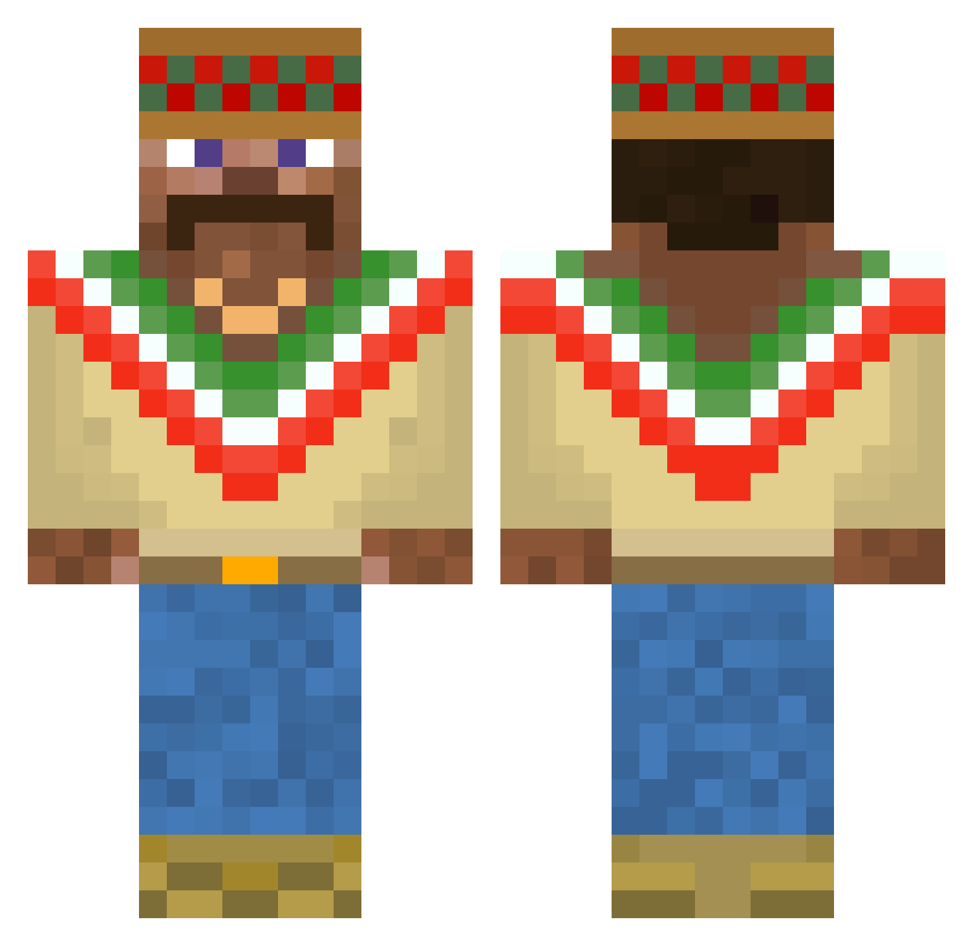 matitixo Minecraft skin, front and back view