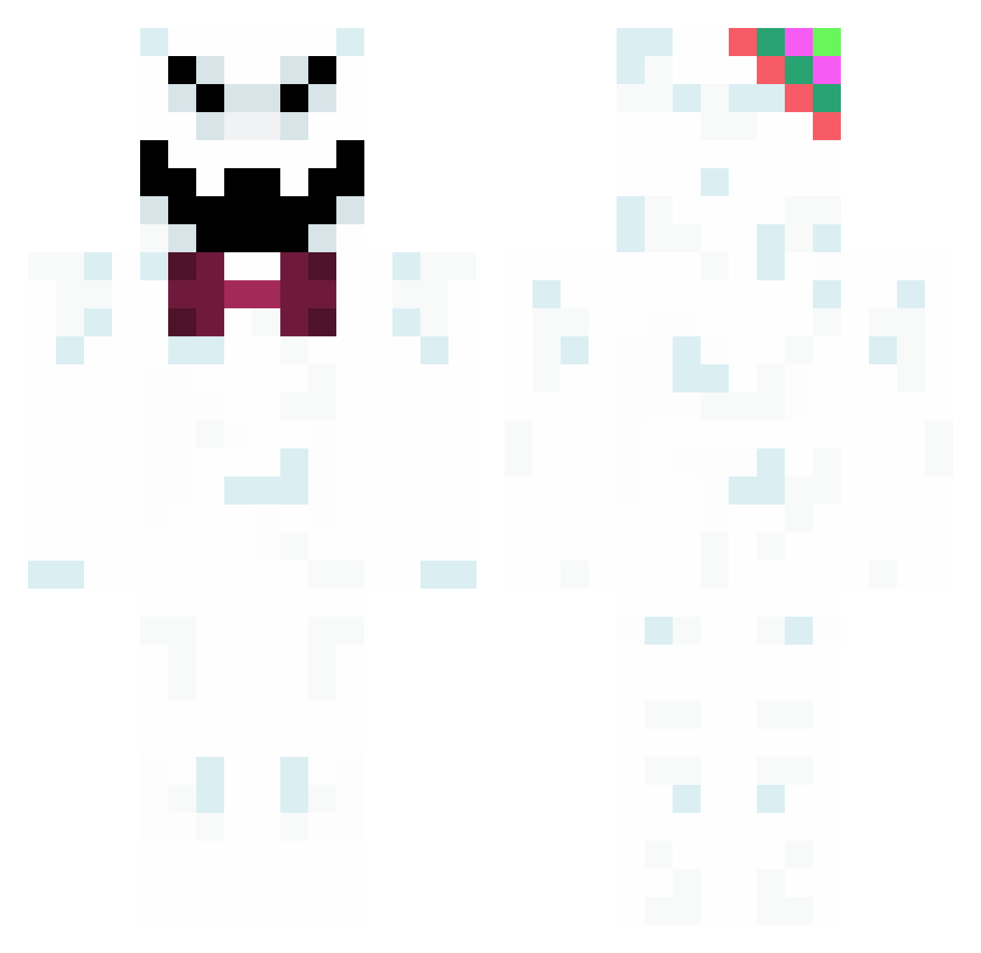 _Davros Minecraft skin, front and back view