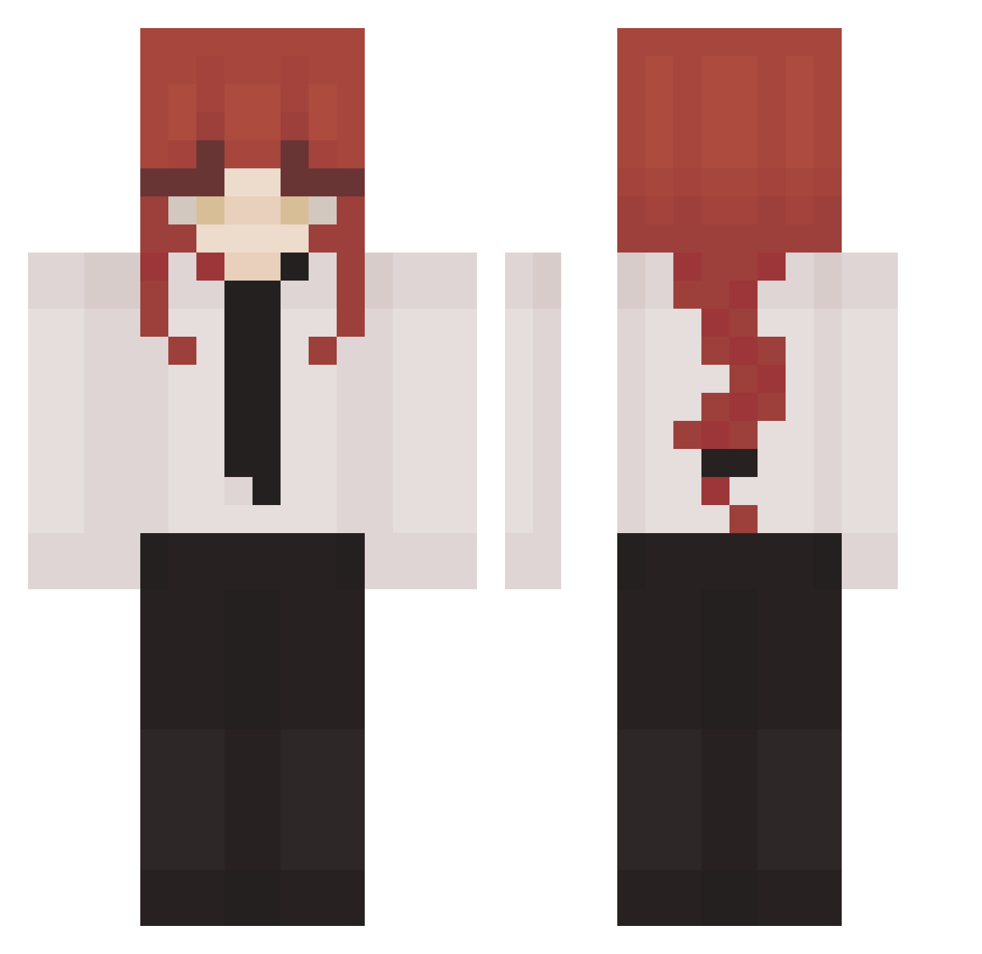 weylsk Minecraft skin, front and back view