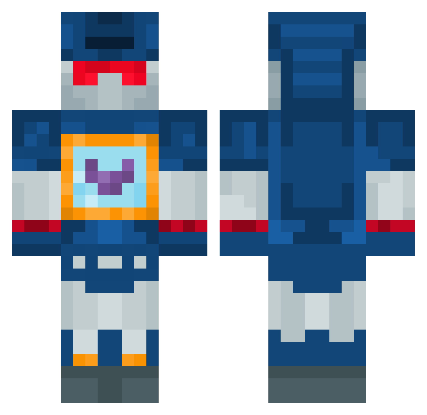 TigerTrooper41 Minecraft skin, front and back view