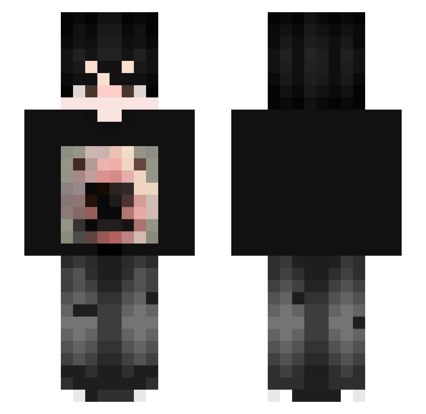 j1nwxz Minecraft skin, front and back view