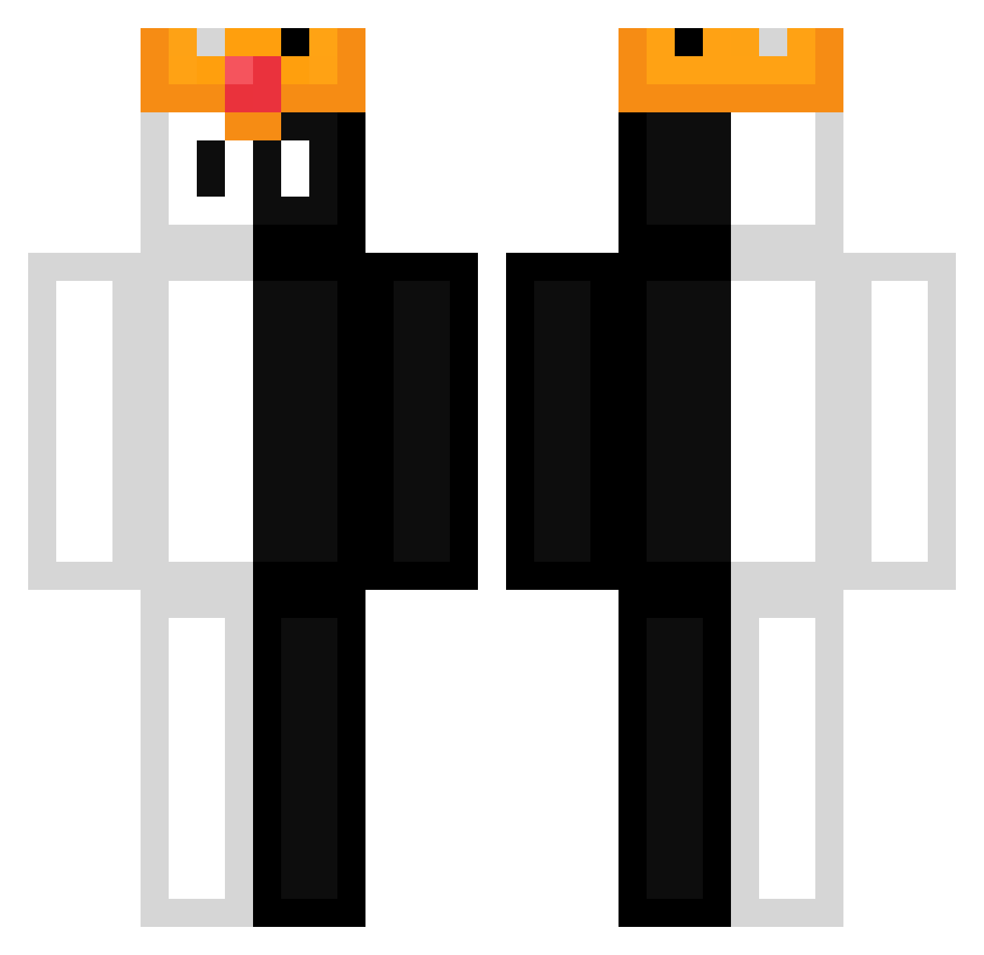 Ren3009 Minecraft skin, front and back view