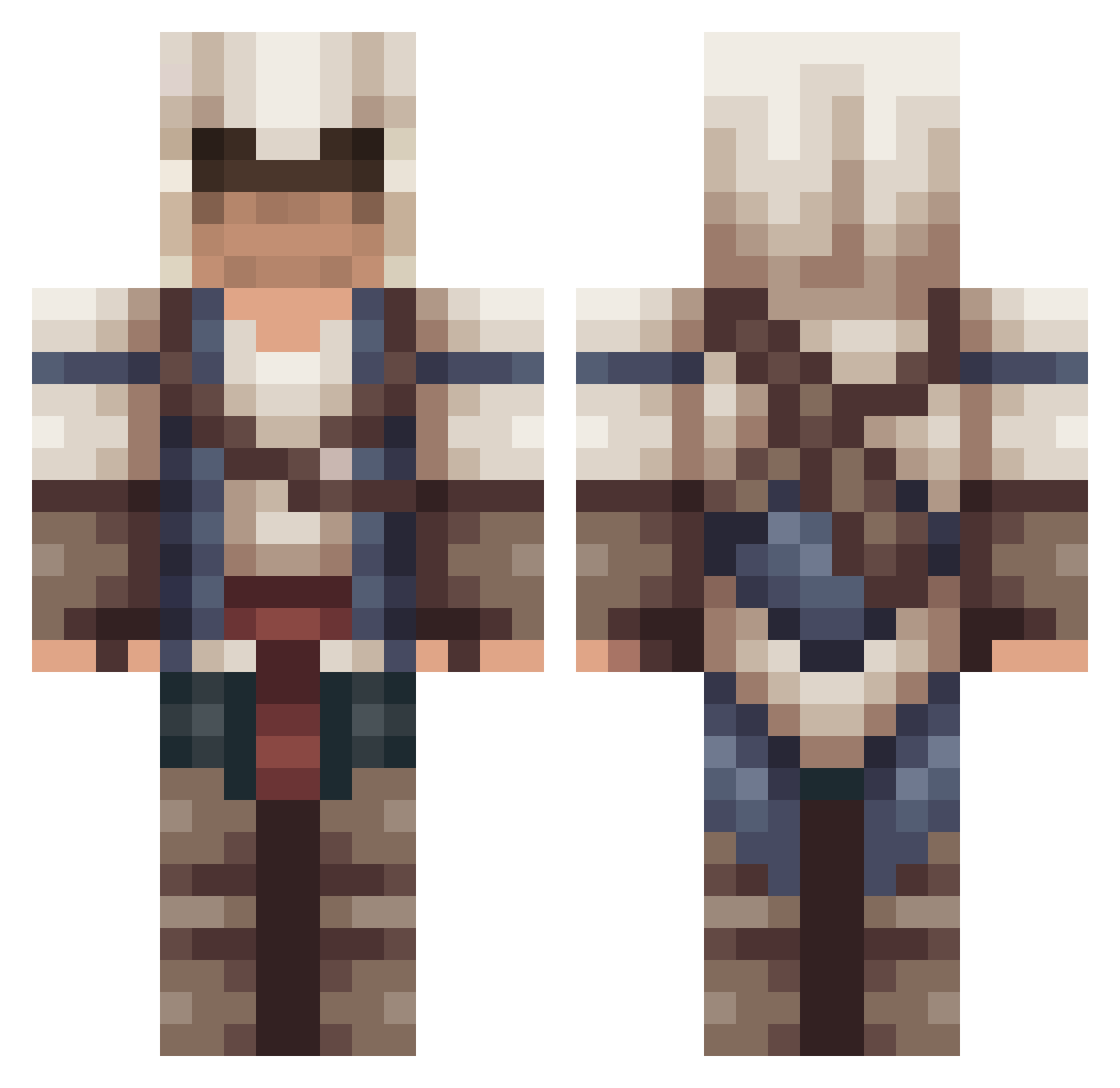 nilsisteinsohn Minecraft skin, front and back view