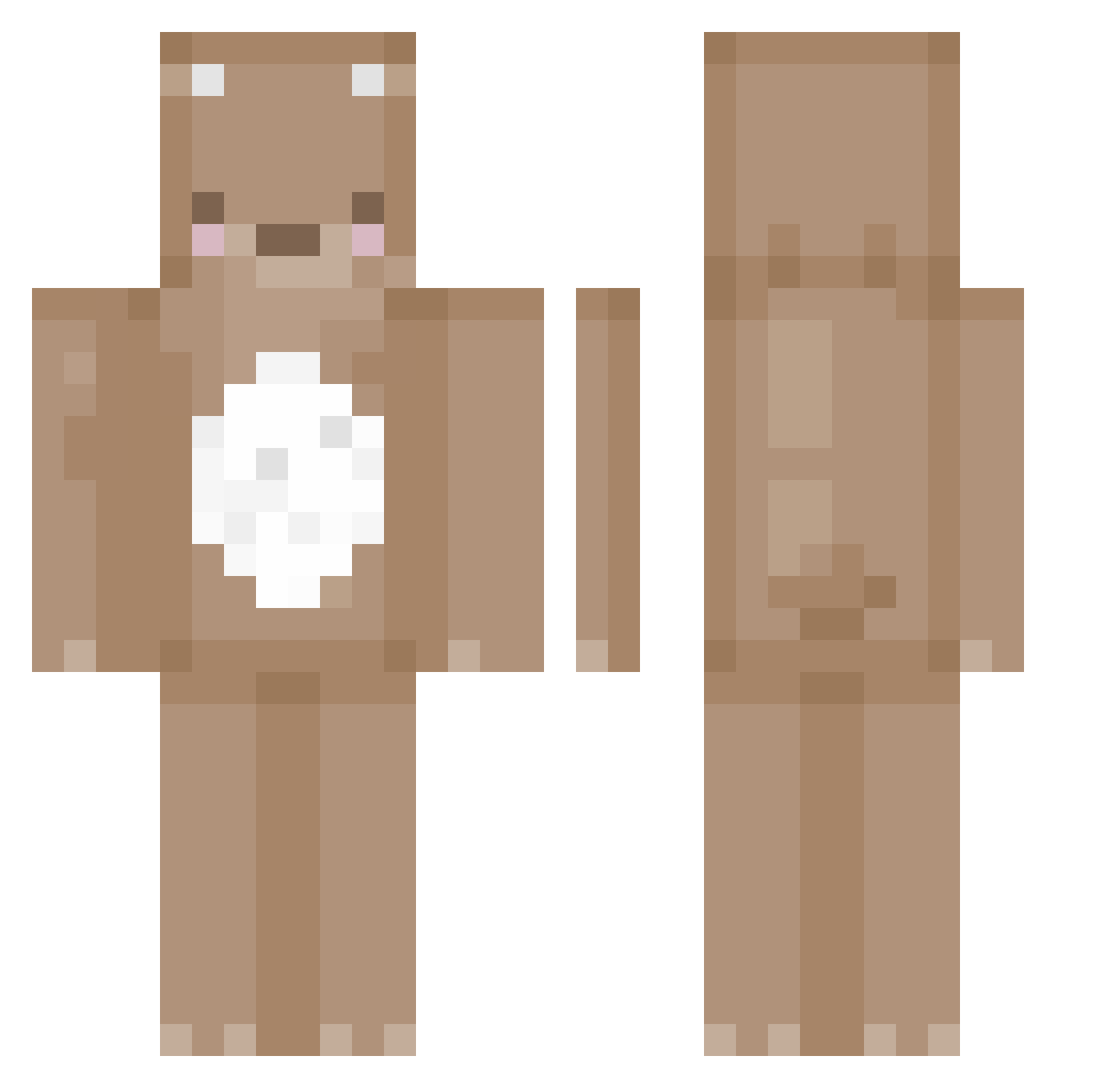 supraceleste Minecraft skin, front and back view