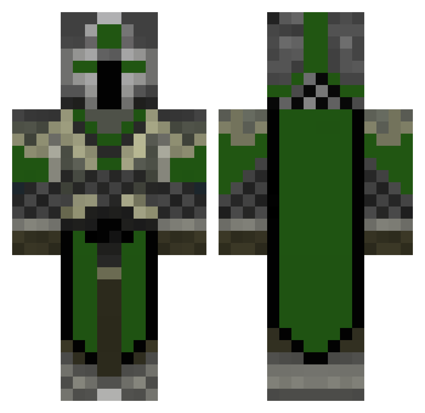 helm200 Minecraft skin, front and back view