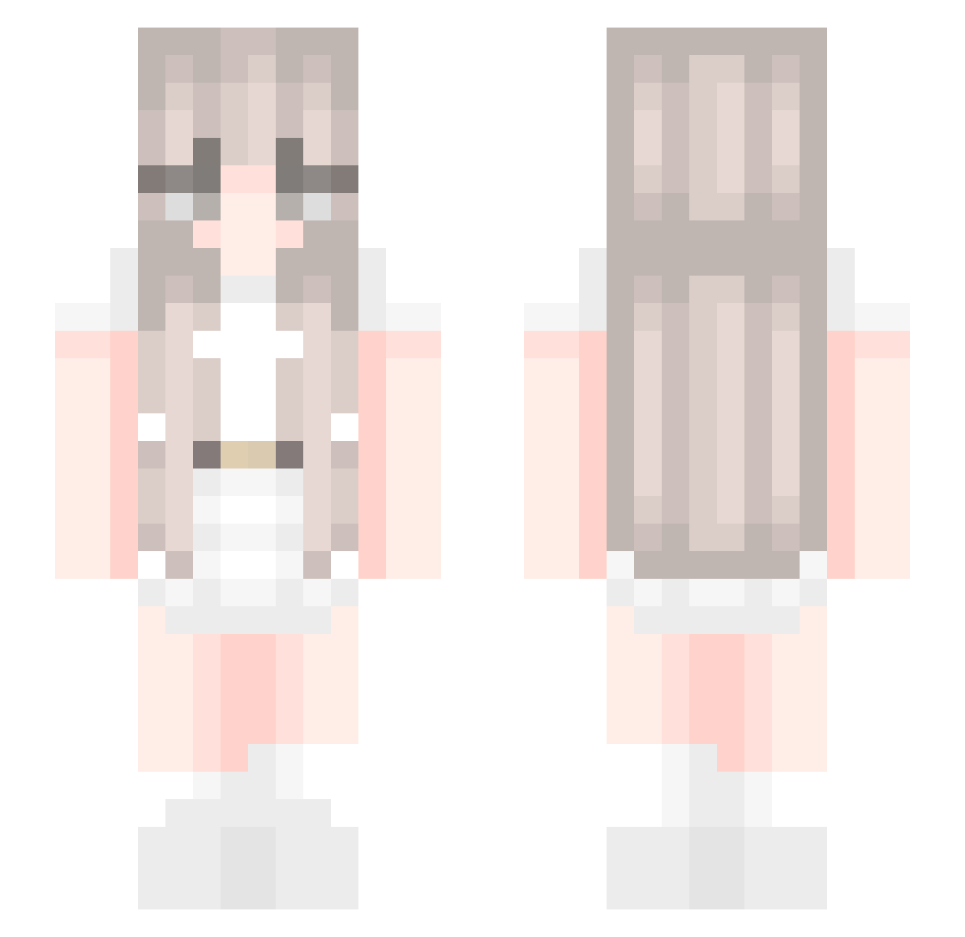 su___yeon Minecraft skin, front and back view