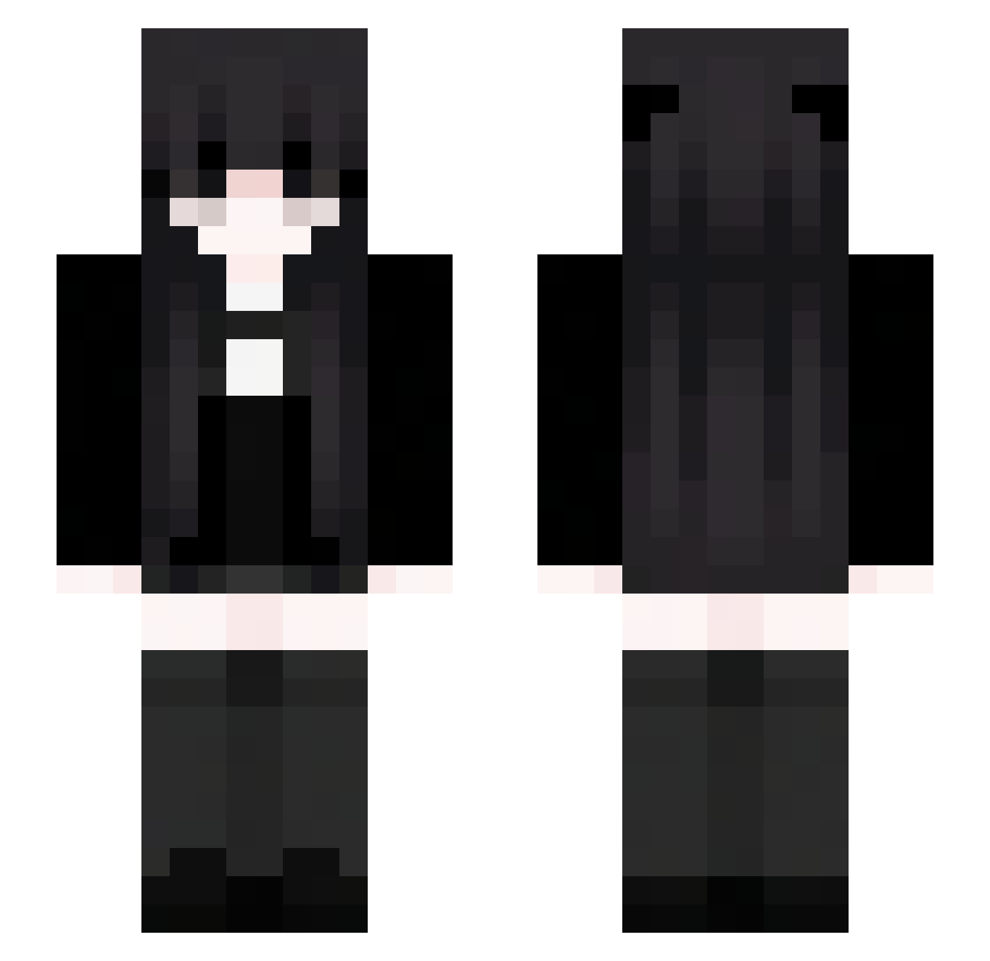 Matabaski Minecraft skin, front and back view