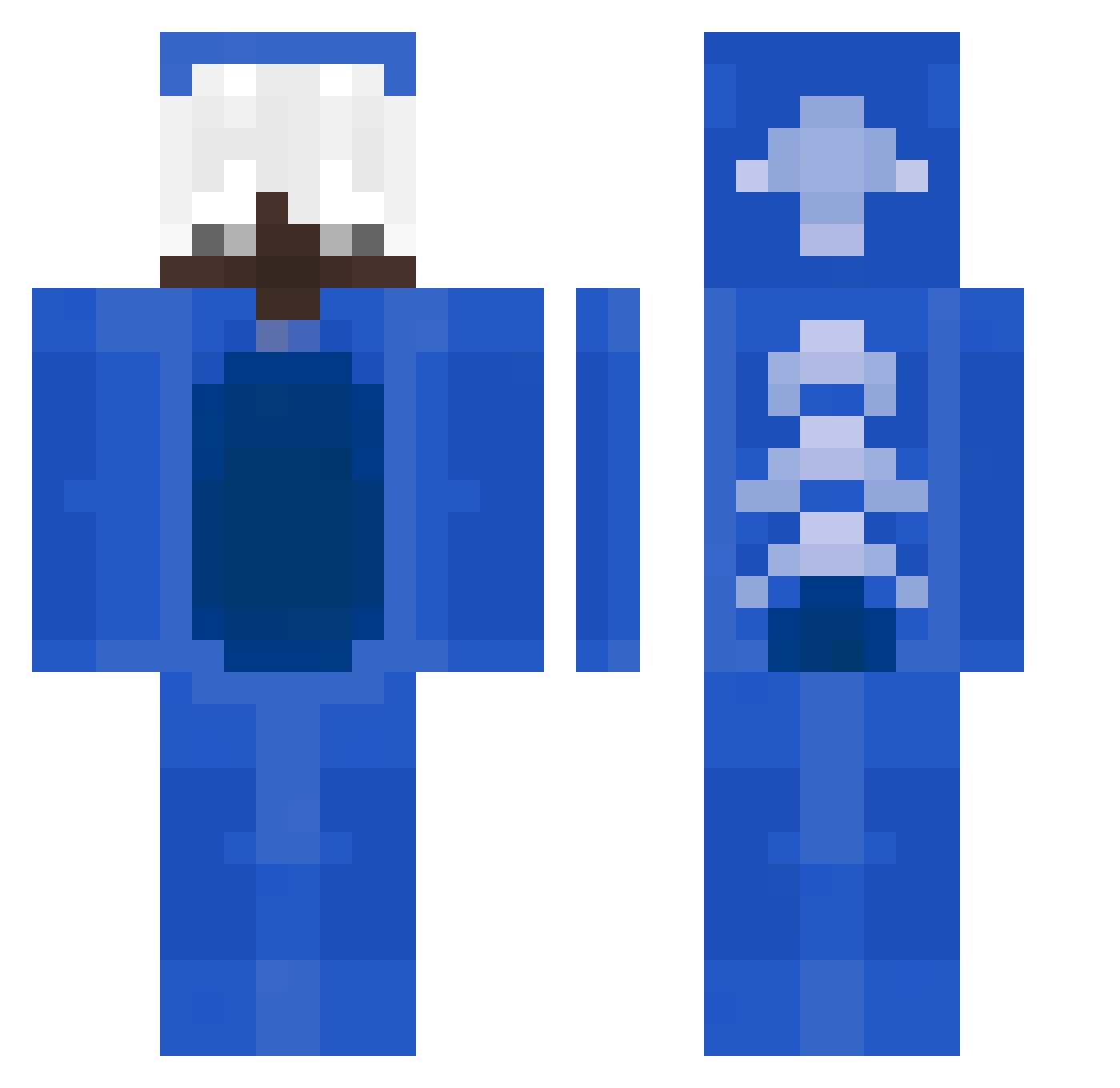 SkuterBobo1337 Minecraft skin, front and back view