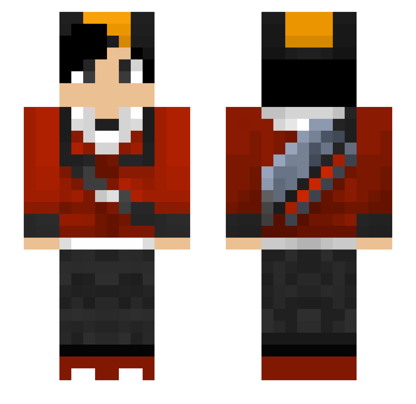 Yanglock7 Minecraft skin, front and back view