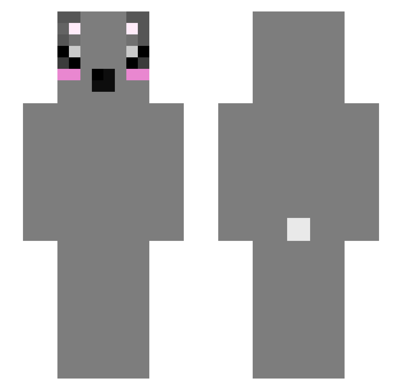 TheSims3 Minecraft skin, front and back view