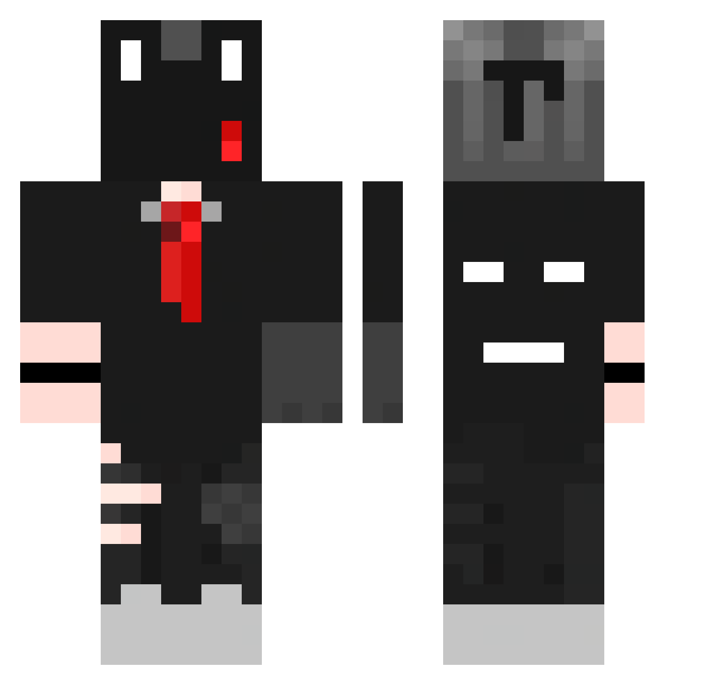 xpolari Minecraft skin, front and back view