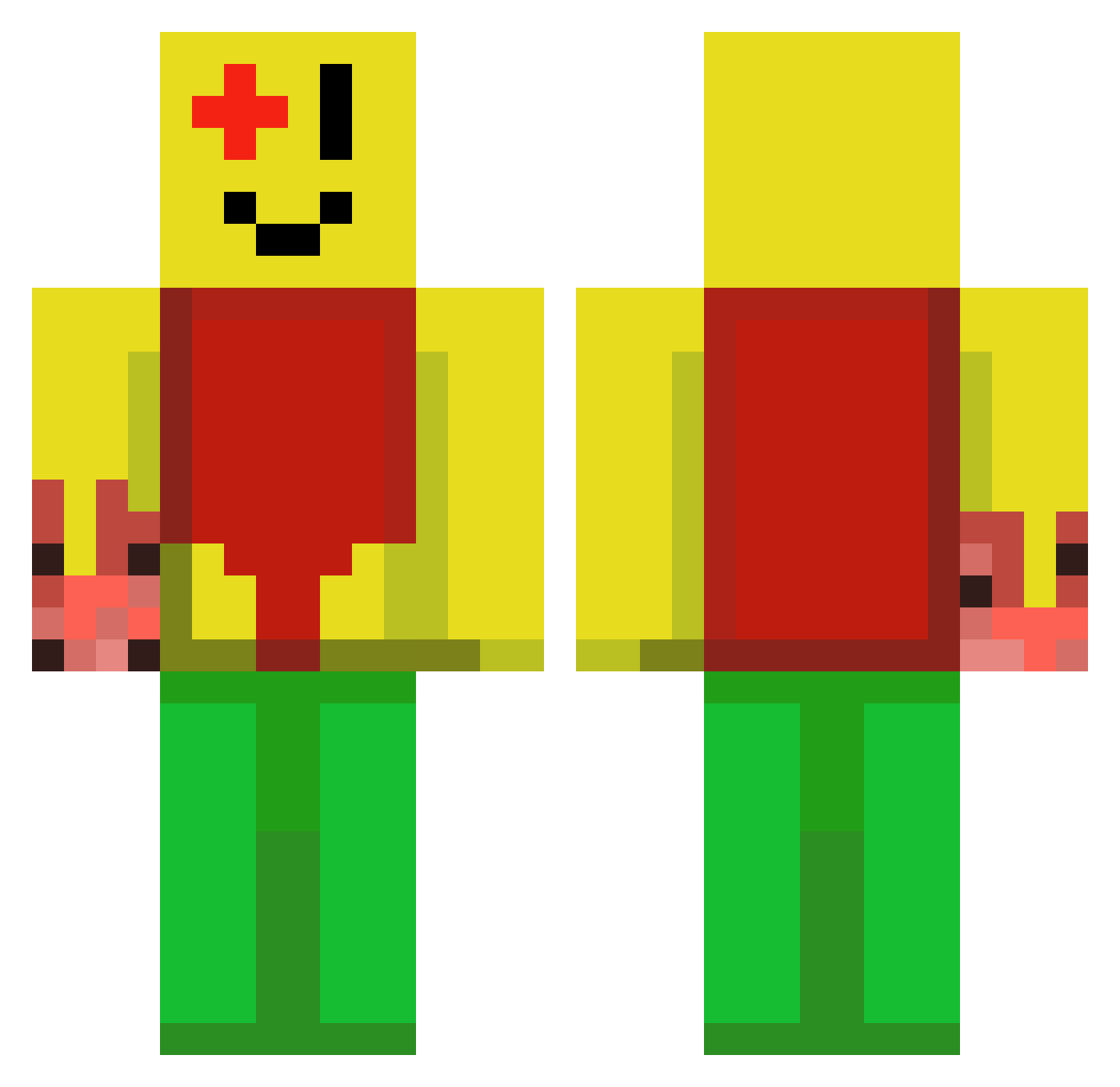 _T07 Minecraft skin, front and back view