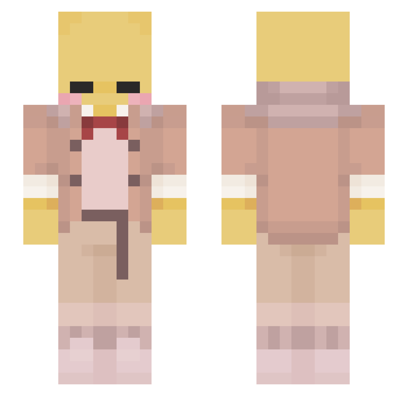 KAnnaWaIi_ Minecraft skin, front and back view