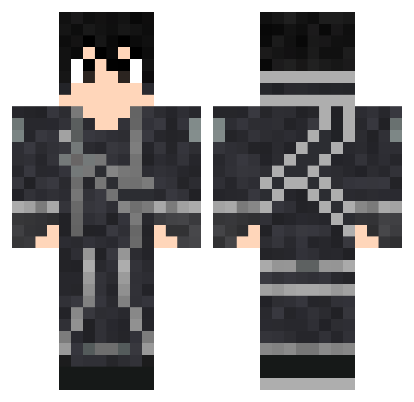 Slingback Minecraft skin, front and back view
