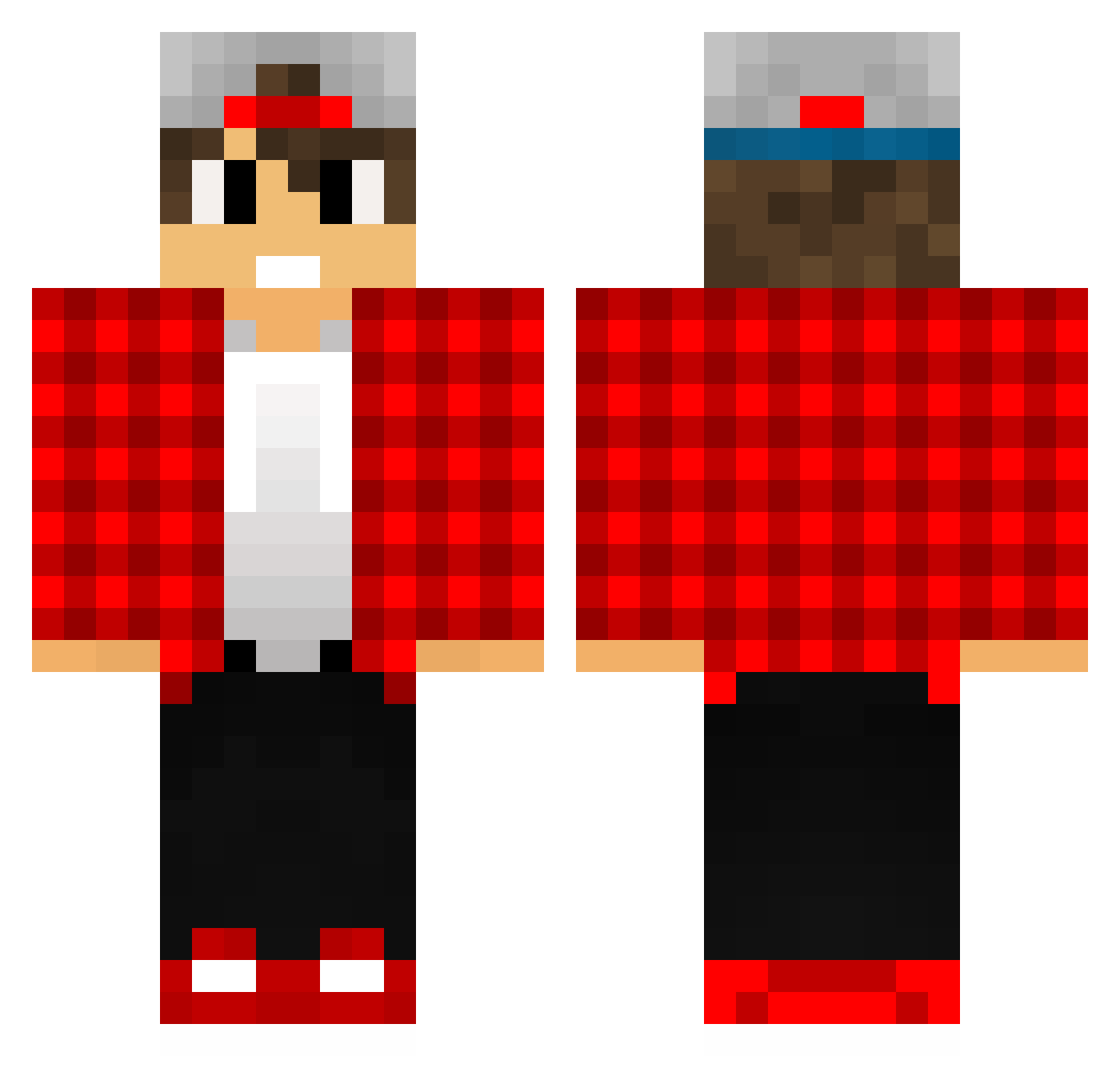 Zorkii Minecraft skin, front and back view