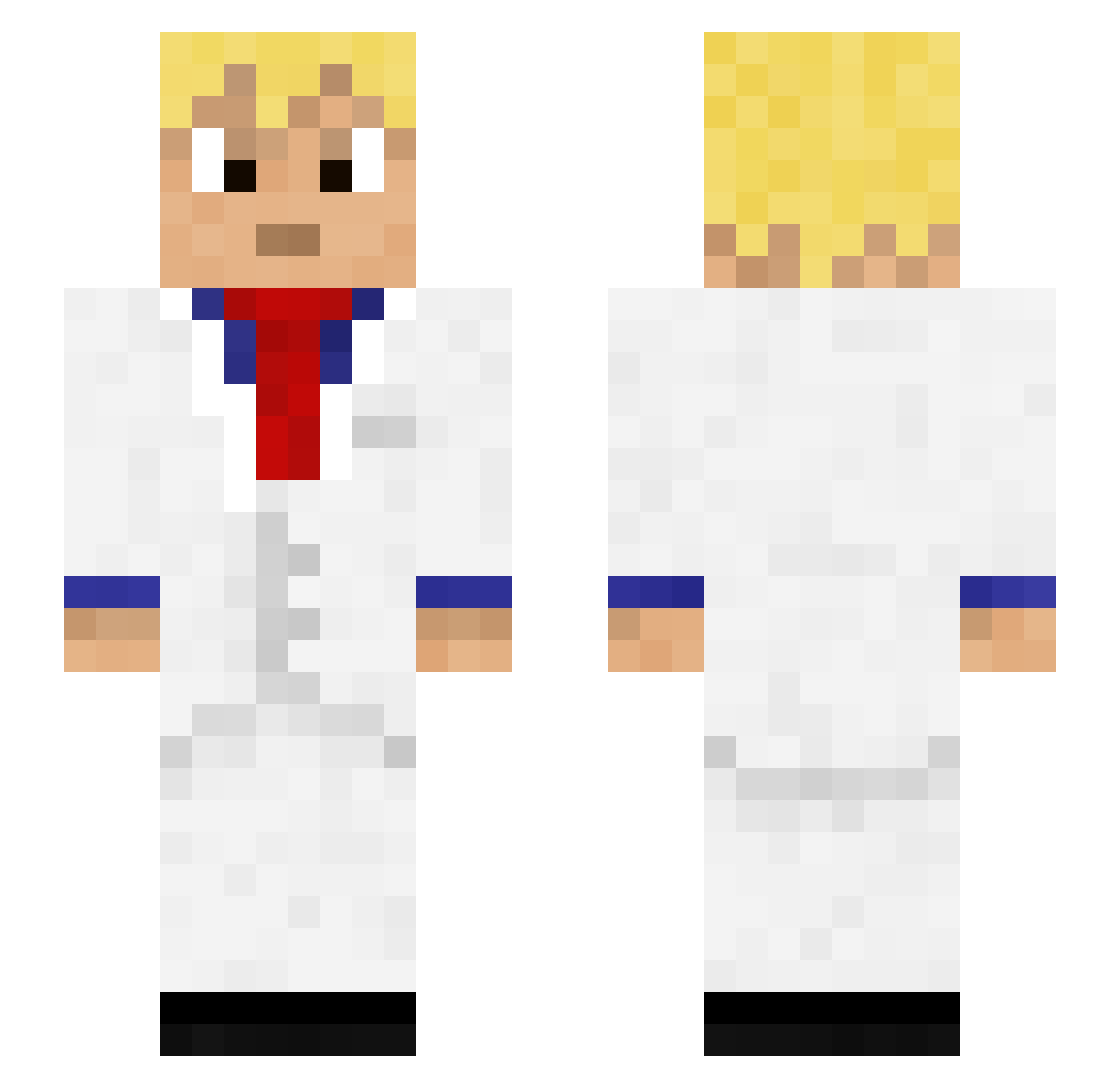 Nidway Minecraft skin, front and back view