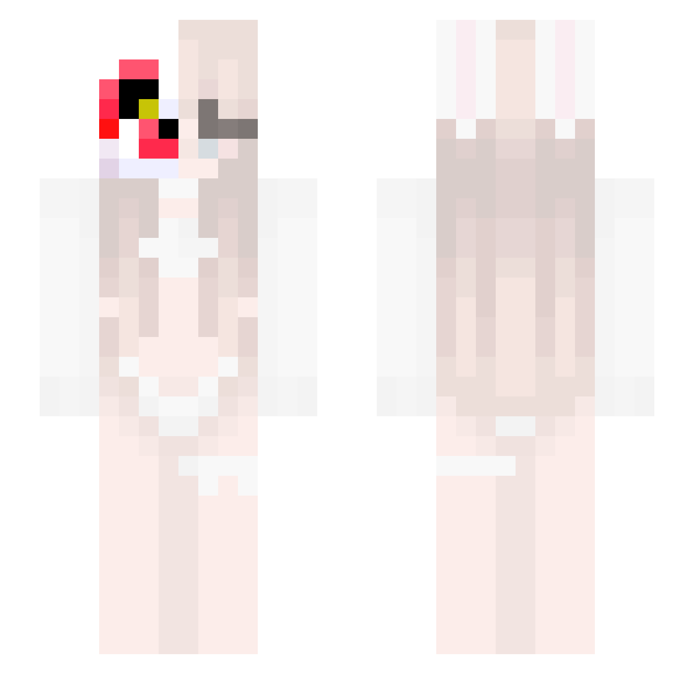 luna52530 Minecraft skin, front and back view