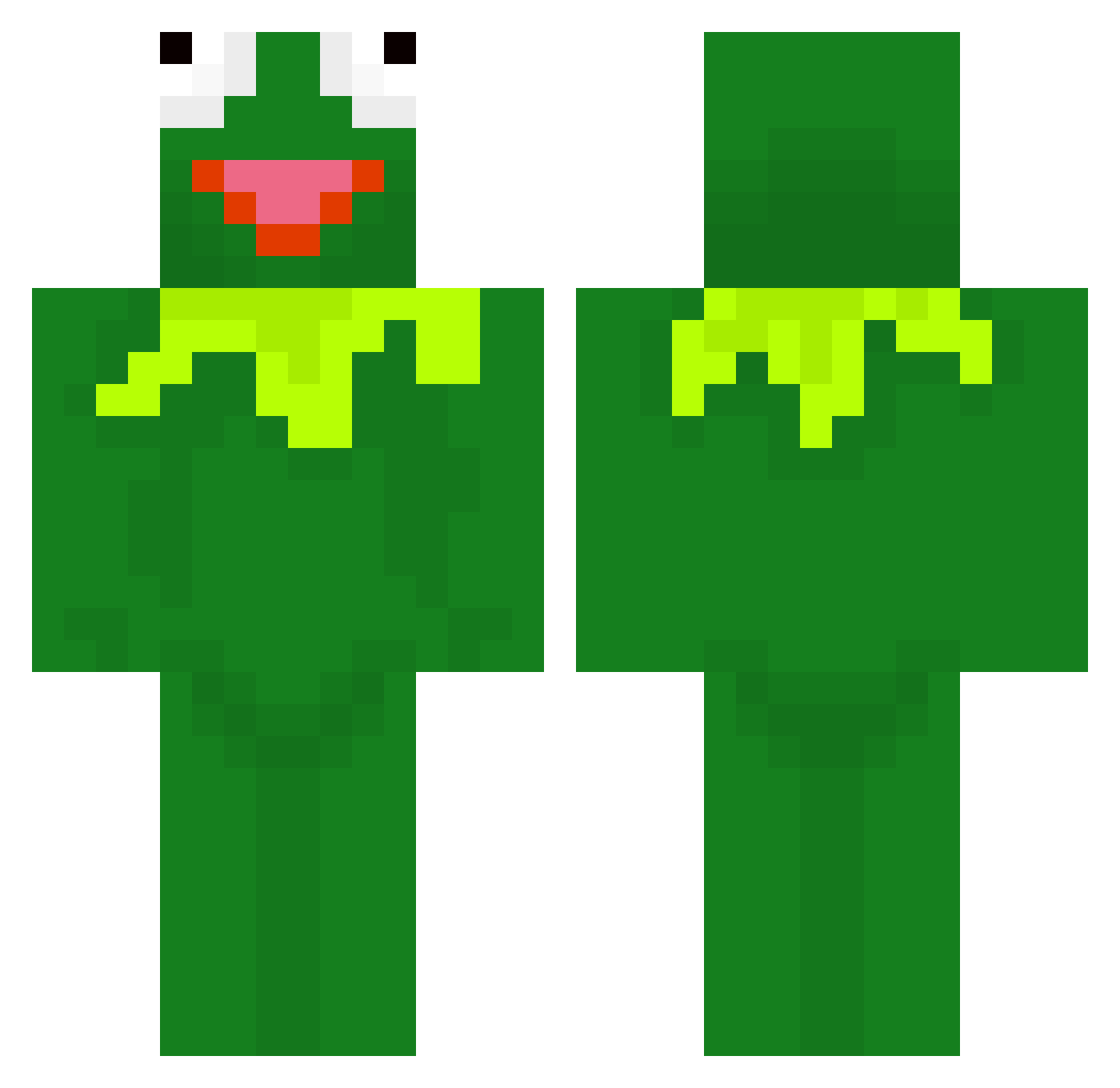 BeKoLiMo Minecraft skin, front and back view