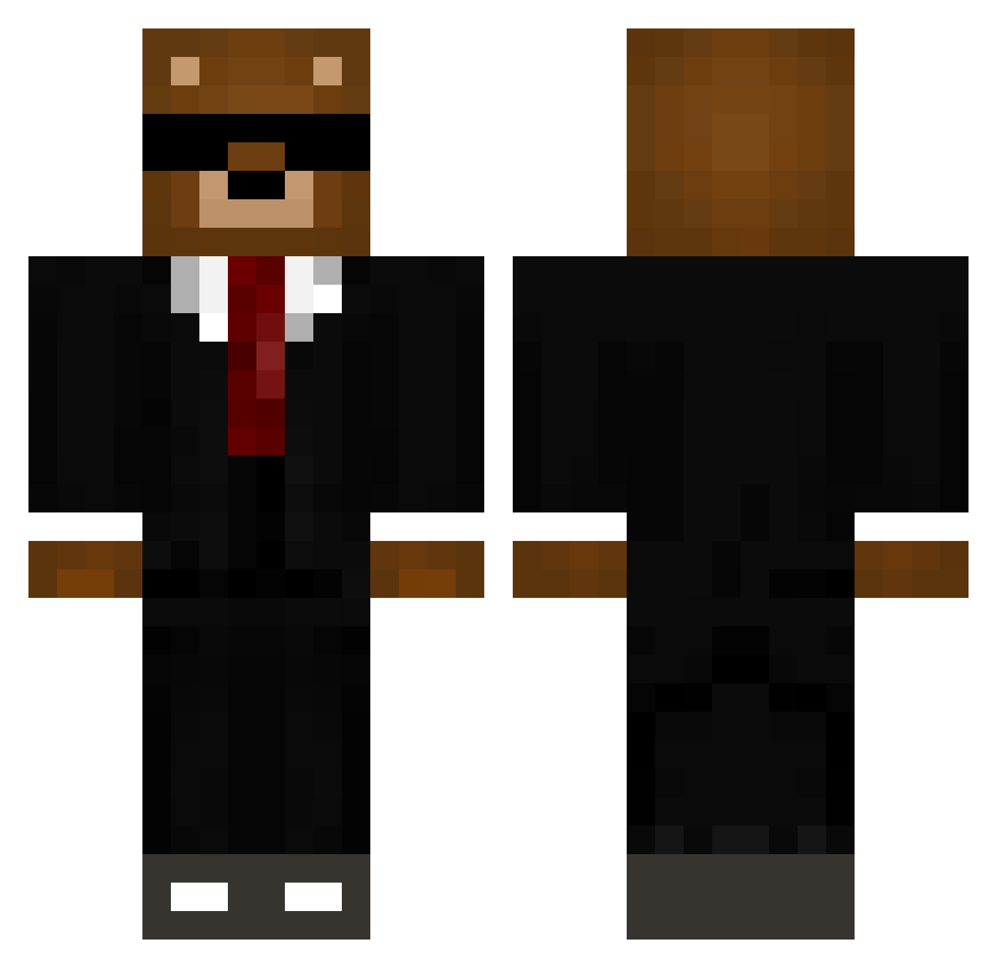 Ty0ne Minecraft skin, front and back view