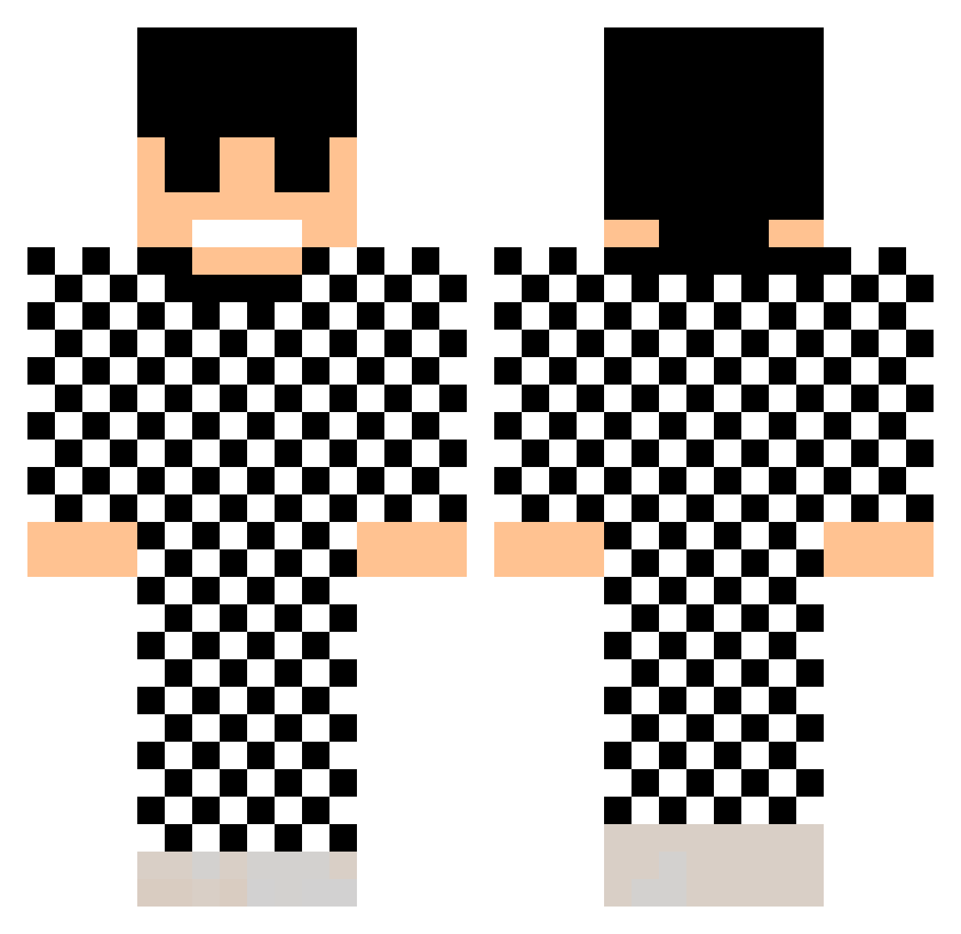 daerokhan Minecraft skin, front and back view
