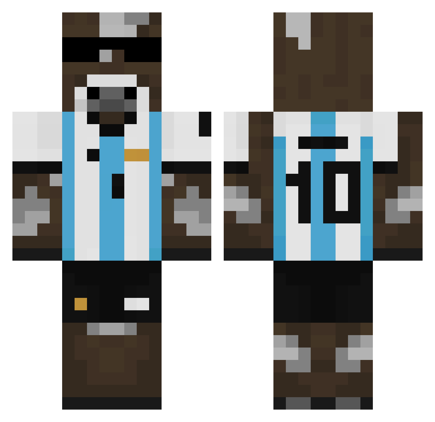 damianacostta Minecraft skin, front and back view