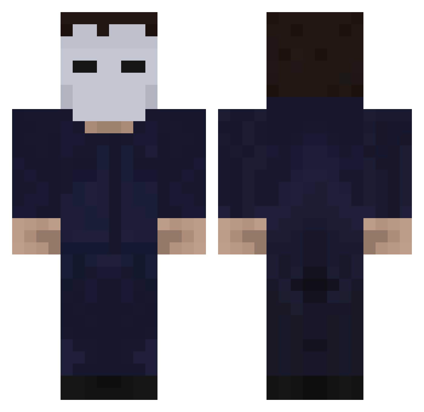 SnoopsBluntt Minecraft skin, front and back view