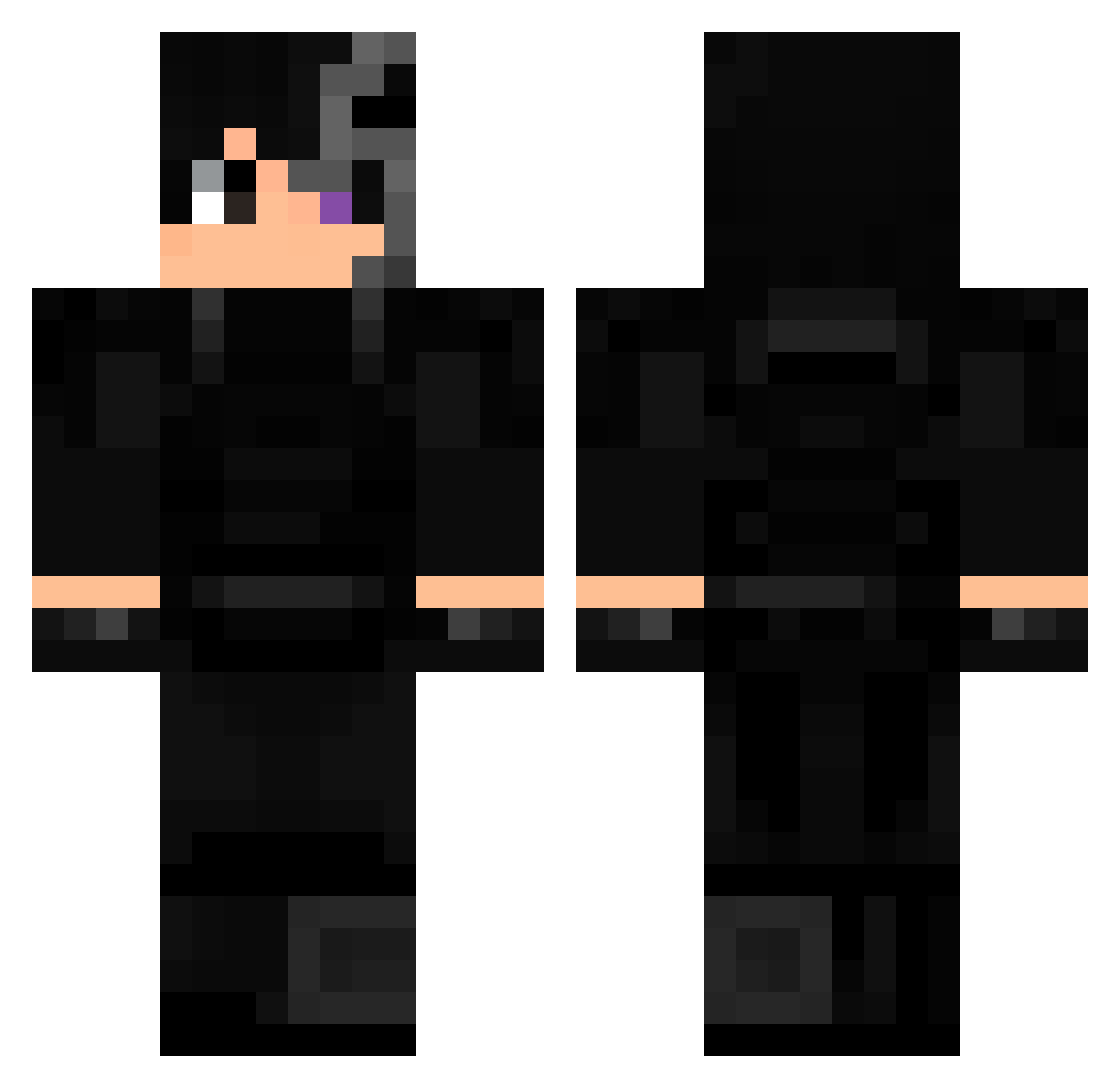rafaelapvp Minecraft skin, front and back view