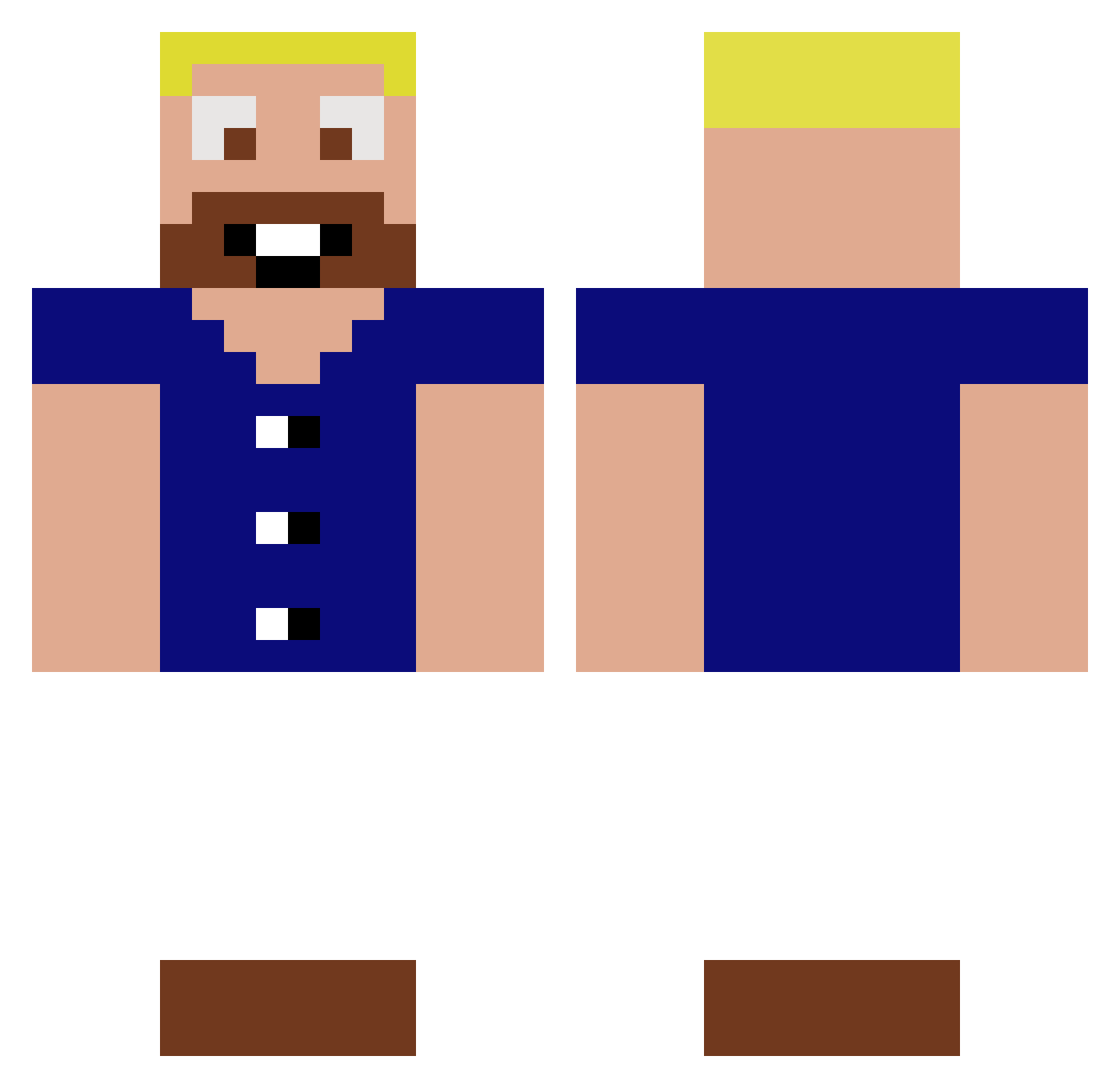 HellenKeIIer Minecraft skin, front and back view