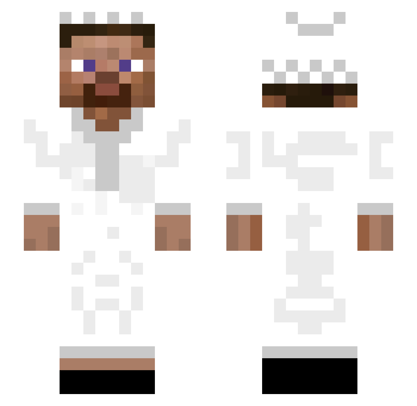EscanorSama Minecraft skin, front and back view