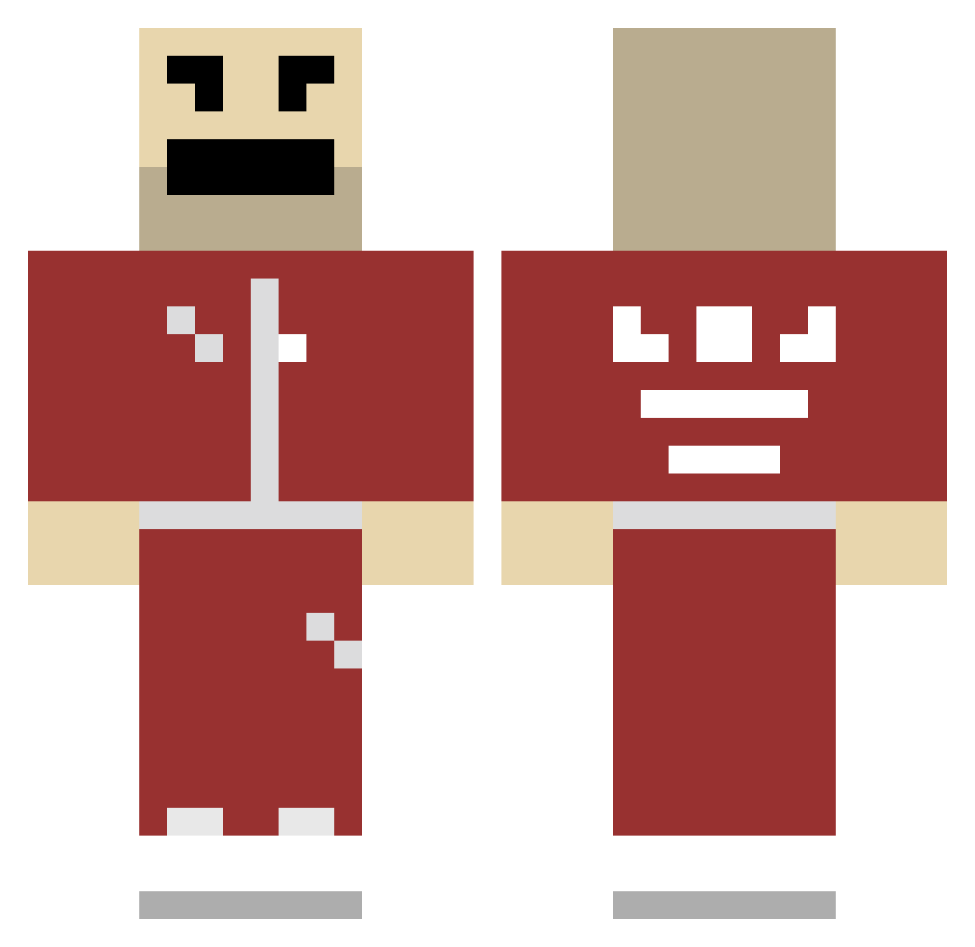 blehman13542 Minecraft skin, front and back view