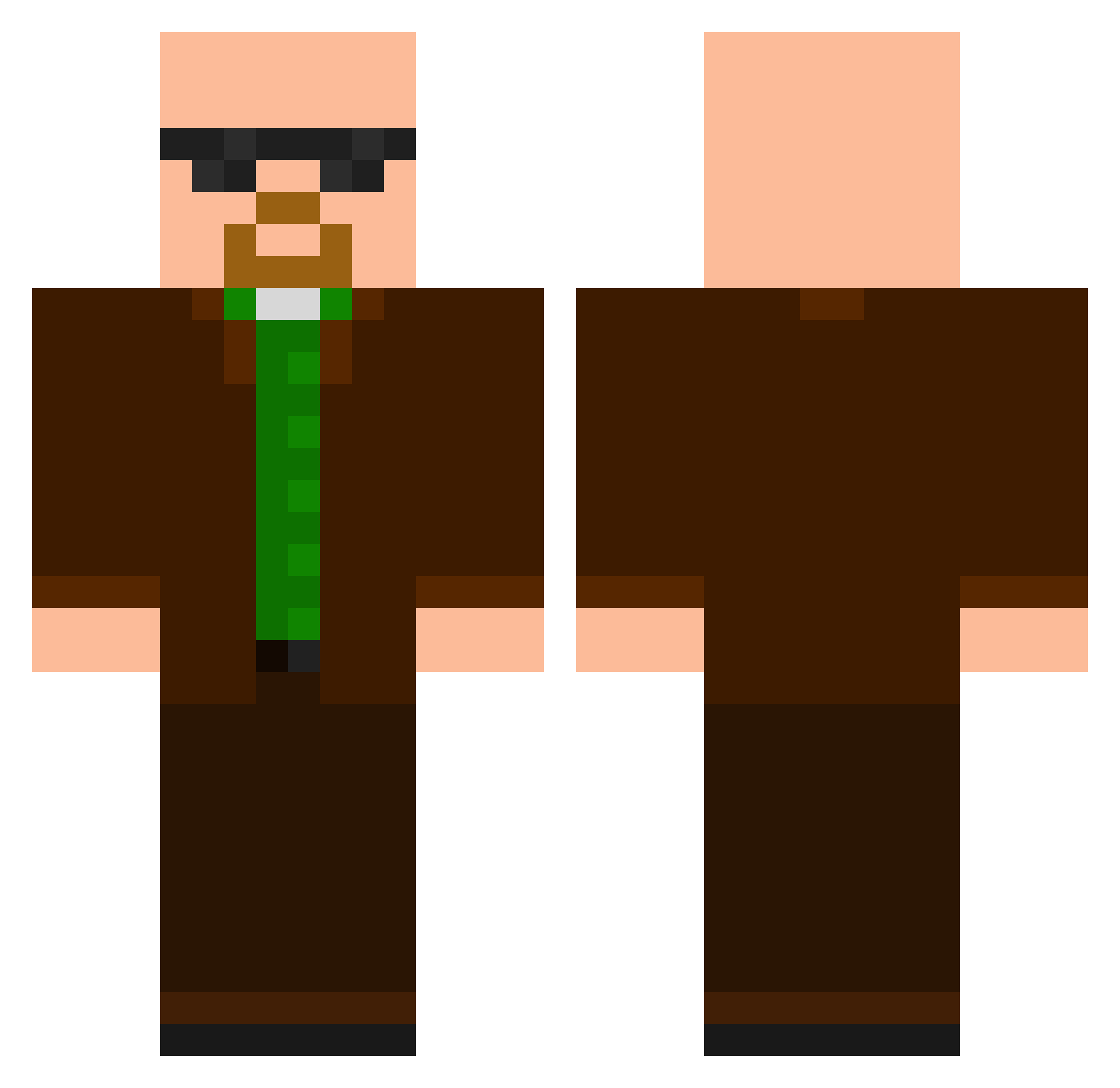 tjhq11 Minecraft skin, front and back view