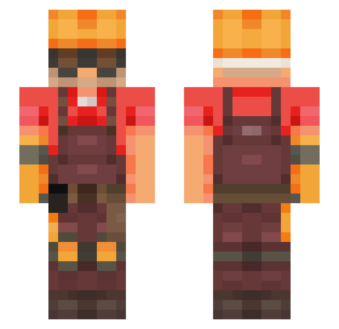 MrKeynort Minecraft skin, front and back view
