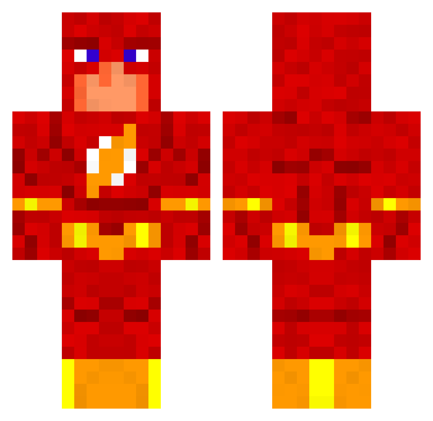 zzzhaha_ Minecraft skin, front and back view