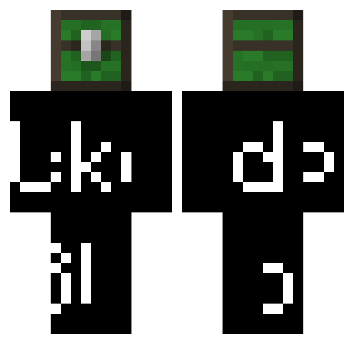 pagrus Minecraft skin, front and back view