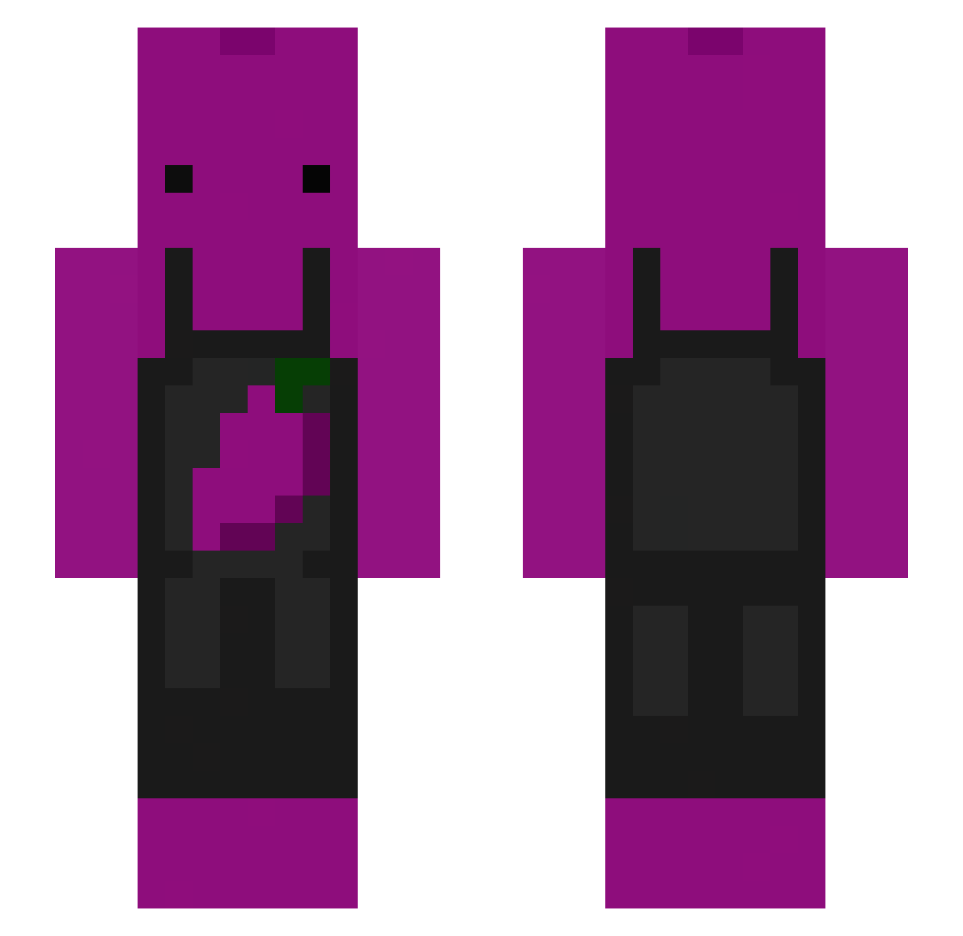 ClassicCake Minecraft skin, front and back view